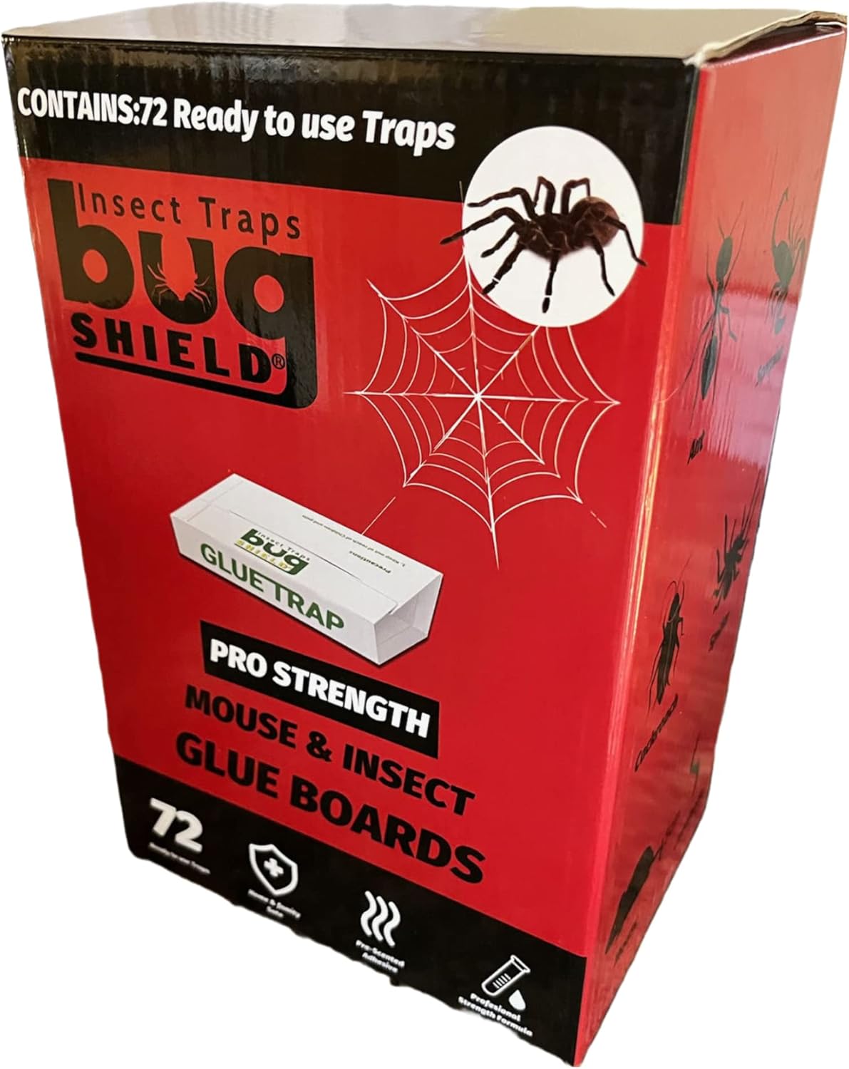 Bug Shield Sticky Glue Traps 72 Glue Boards, All Types of
