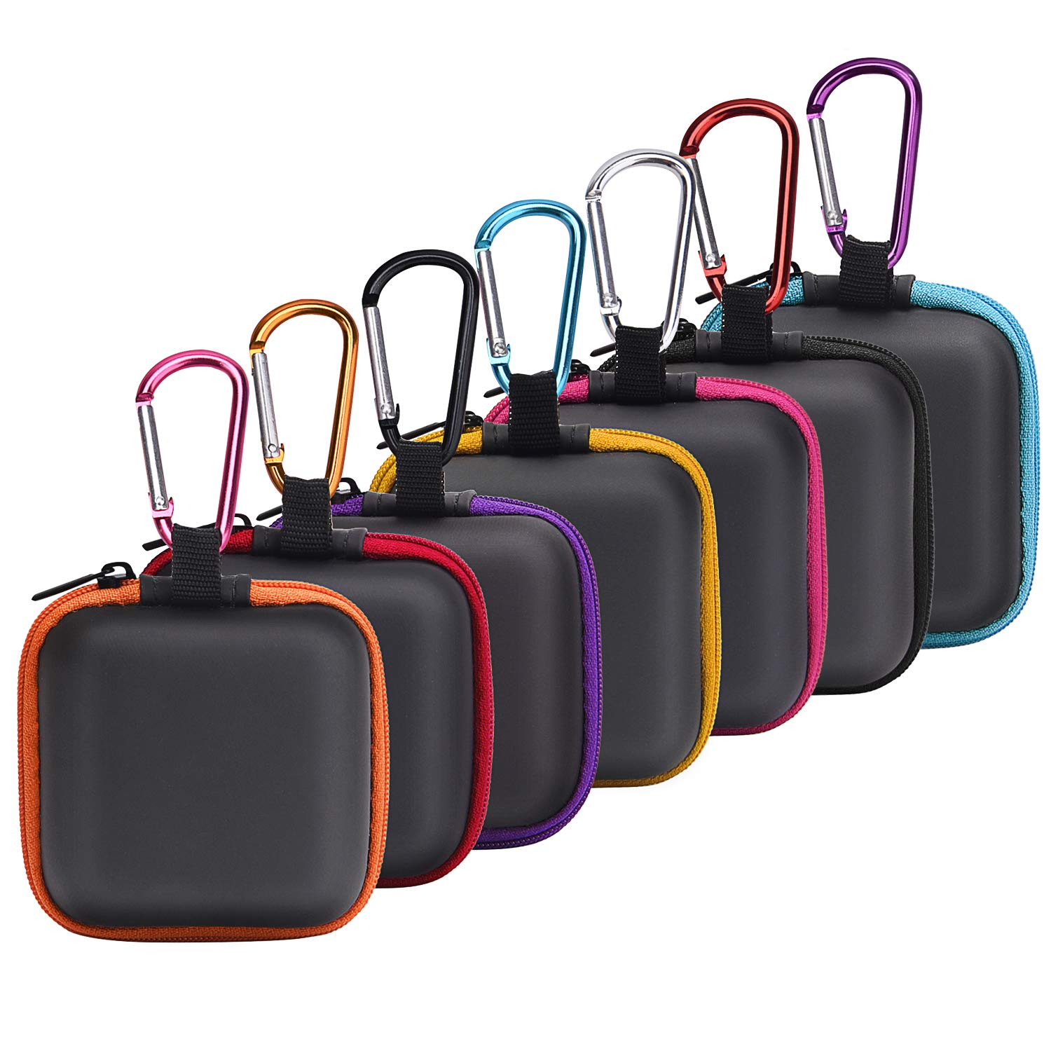 SUNMNS Earphone Case Headphone Storage Bags Compatible with Earbuds, Sport Headphone, 7 Pieces