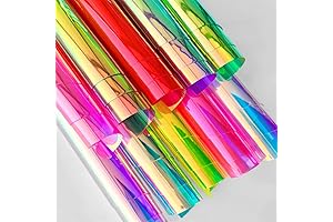 10 Pieces A4 Holographic Clear PVC Fabric for Crafts