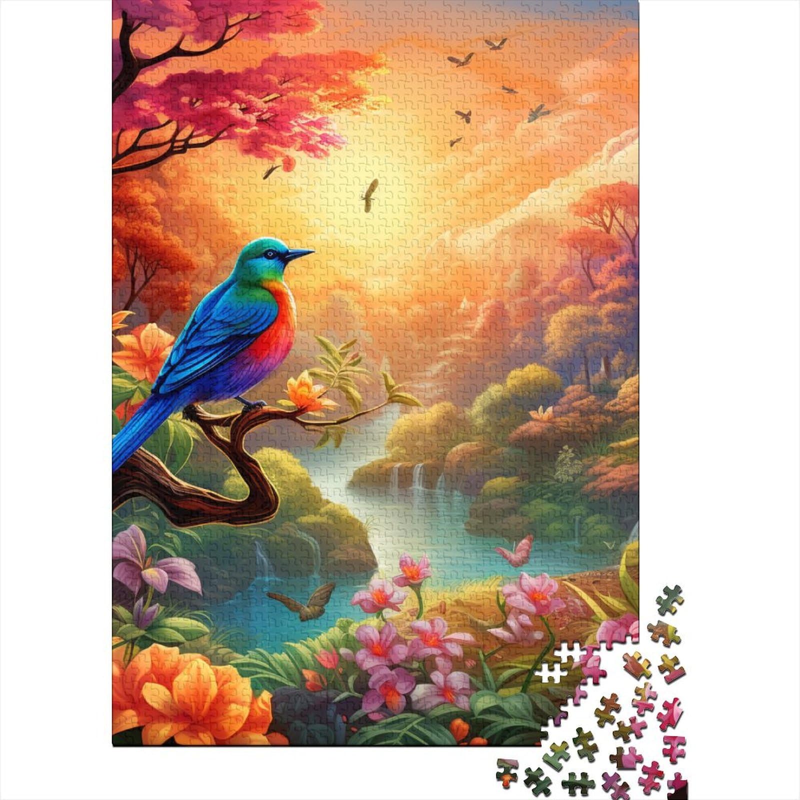 Aves y Flores Puzzle Imposible,desafío para Adultos Juego EduGatoivo 1000 Piezas Obra De Arte De Juego De para Adultos Y Niños 1000pcs (75x50cm Aves y Flores Puzzle Imposible,desafío para Adultos Juego EduGatoivo 1000 Piezas Obra De Arte De Juego De para Adultos Y Niños 1000pcs (75x50cm