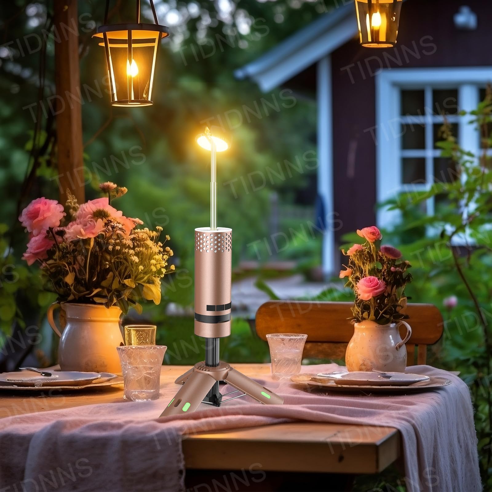 Wiederaufladbare Campingleuchten mit Ständer, Pro Roségold