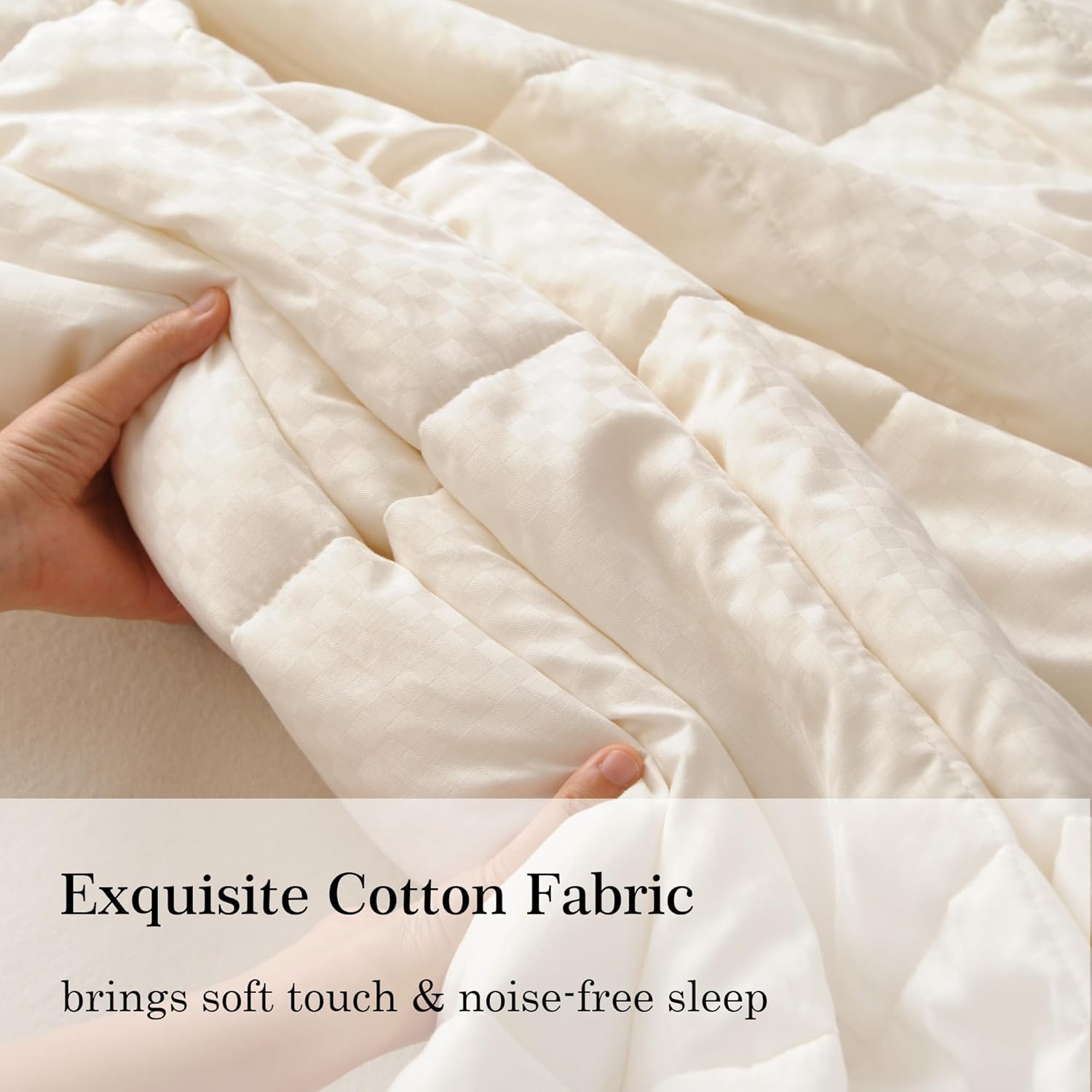 CUDDLE DREAMS Wool Comforter Duvet Insert, 100% Australian Wool Filling with Soft Noiseless Cotton Shell, Natural Warmth (Midweight for All Season, Queen) - Image 6