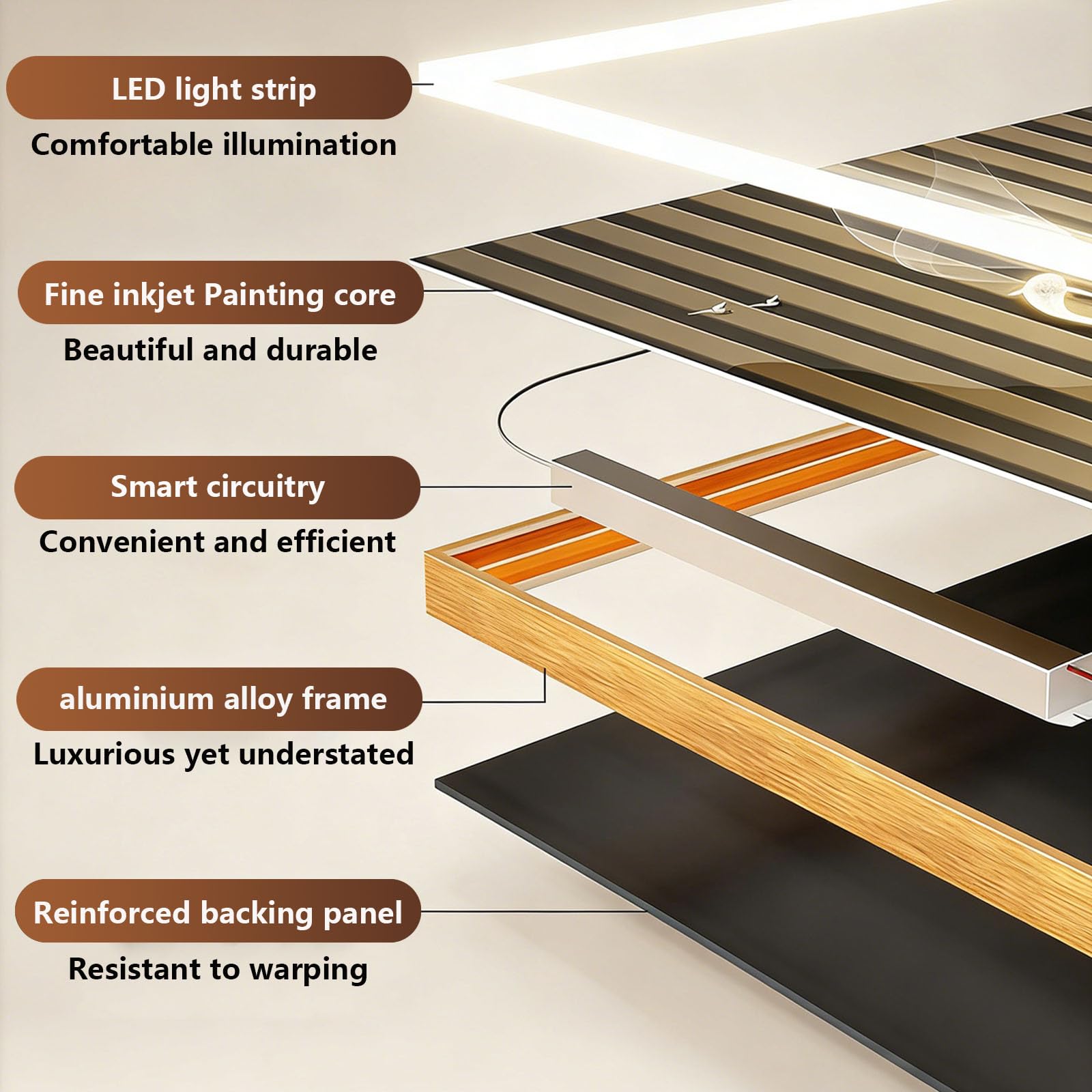 Grande orologio da parete 3D con luce LED, schermo digitale, cornice in alluminio per decorazione domestica, perfetto per salotti e uffici, 70 x 140 cm
