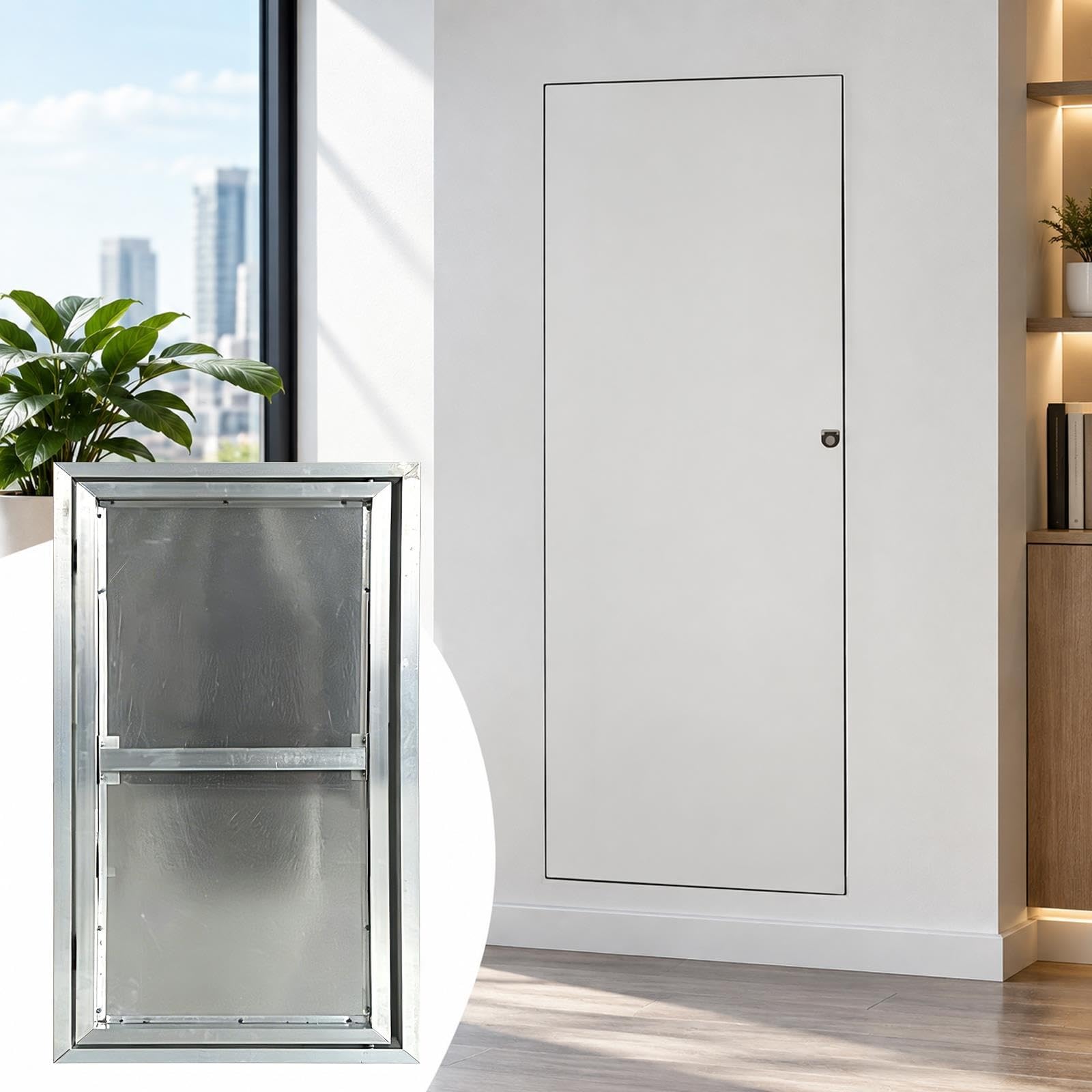 Puerta de inspección de Montaje a RAS, Panel de Acceso de Aluminio Ligero con pestillo magnético para un fácil Acceso a Las Empresas de Servicios en la Pared