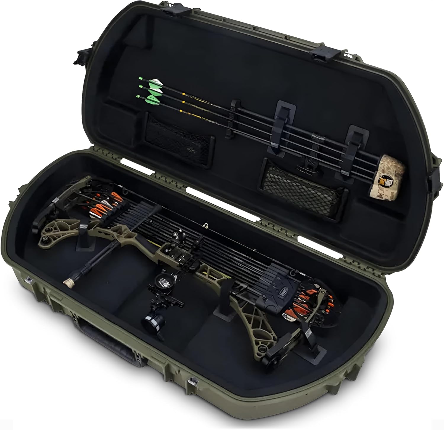 SKB Hard Protective Storage Case for Archery Bow and Arrows, iSeries Shaped Bow Case - Quiver Holder and Gear Box for Hunting Accessories