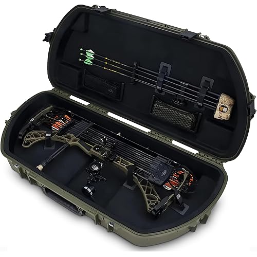 SKB Hard Protective Storage Case for Archery Bow and Arrows, iSeries Shaped Bow Case - Quiver Holder and Gear Box for Hunting Accessories