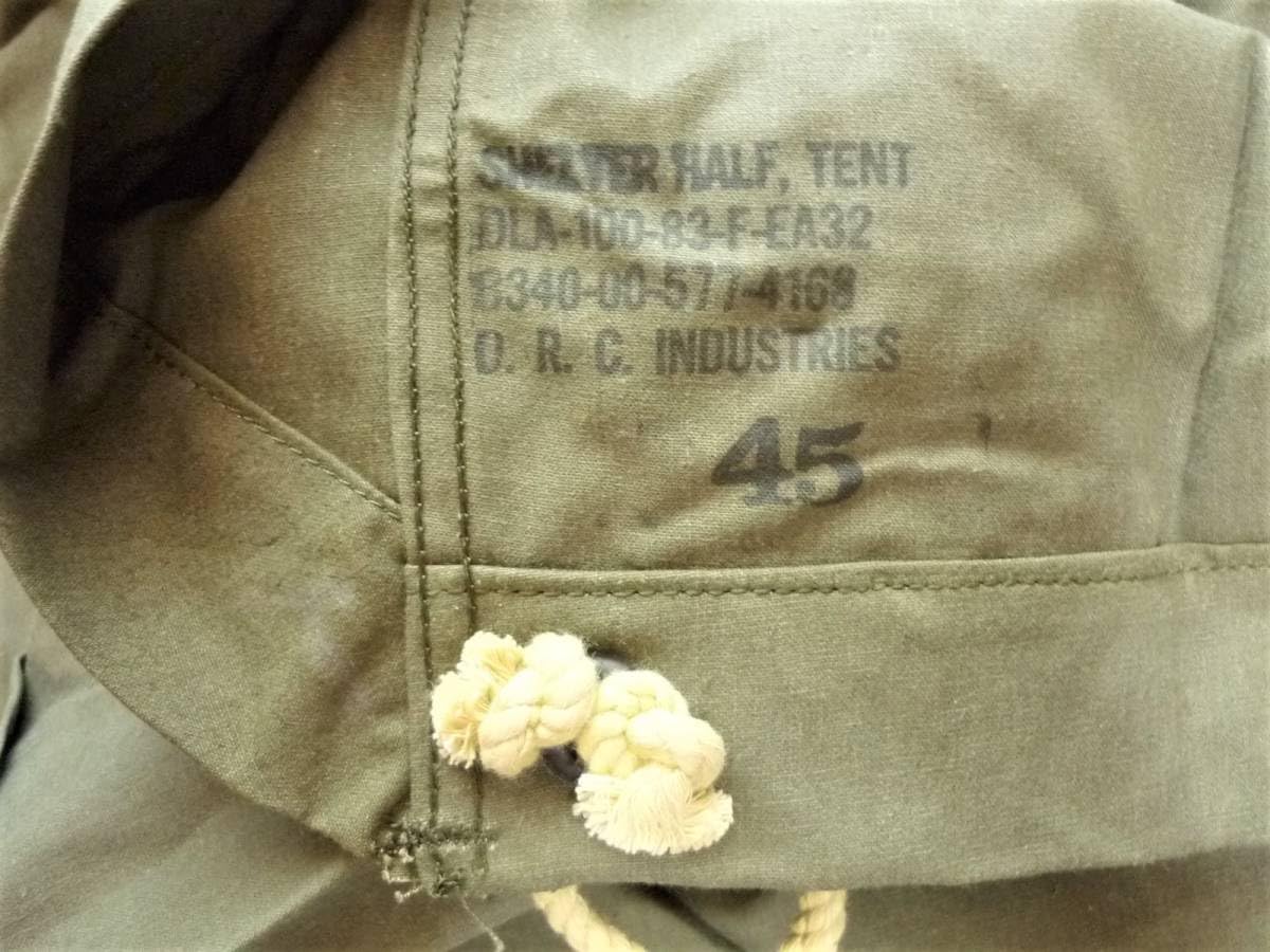 Amazon.co.jp: 米軍実物 80年代 シェルターハーフテント 二枚組 蚊帳