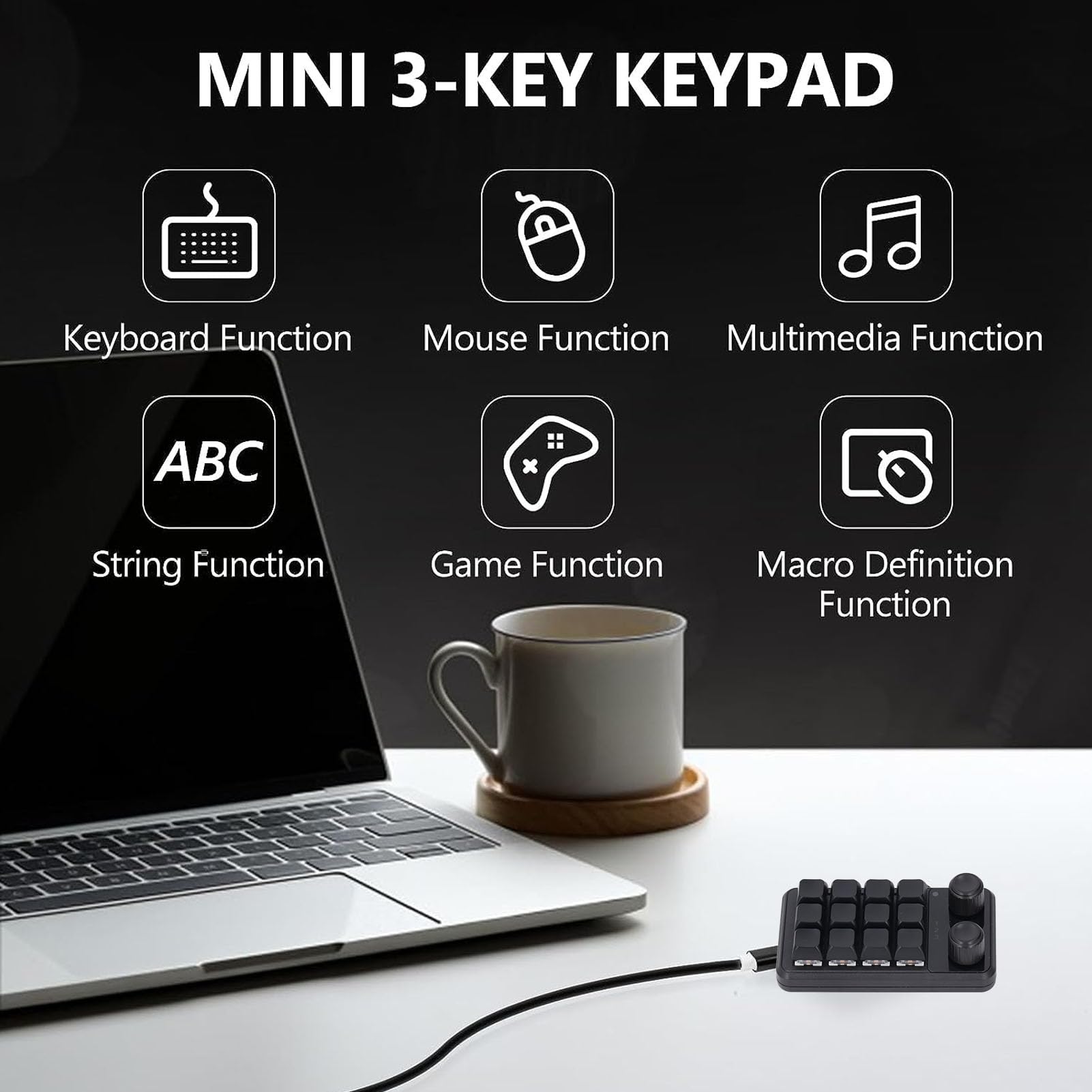 Amazon | 12キーメカニカルキーボード、2.4Gワイヤレススイッチ