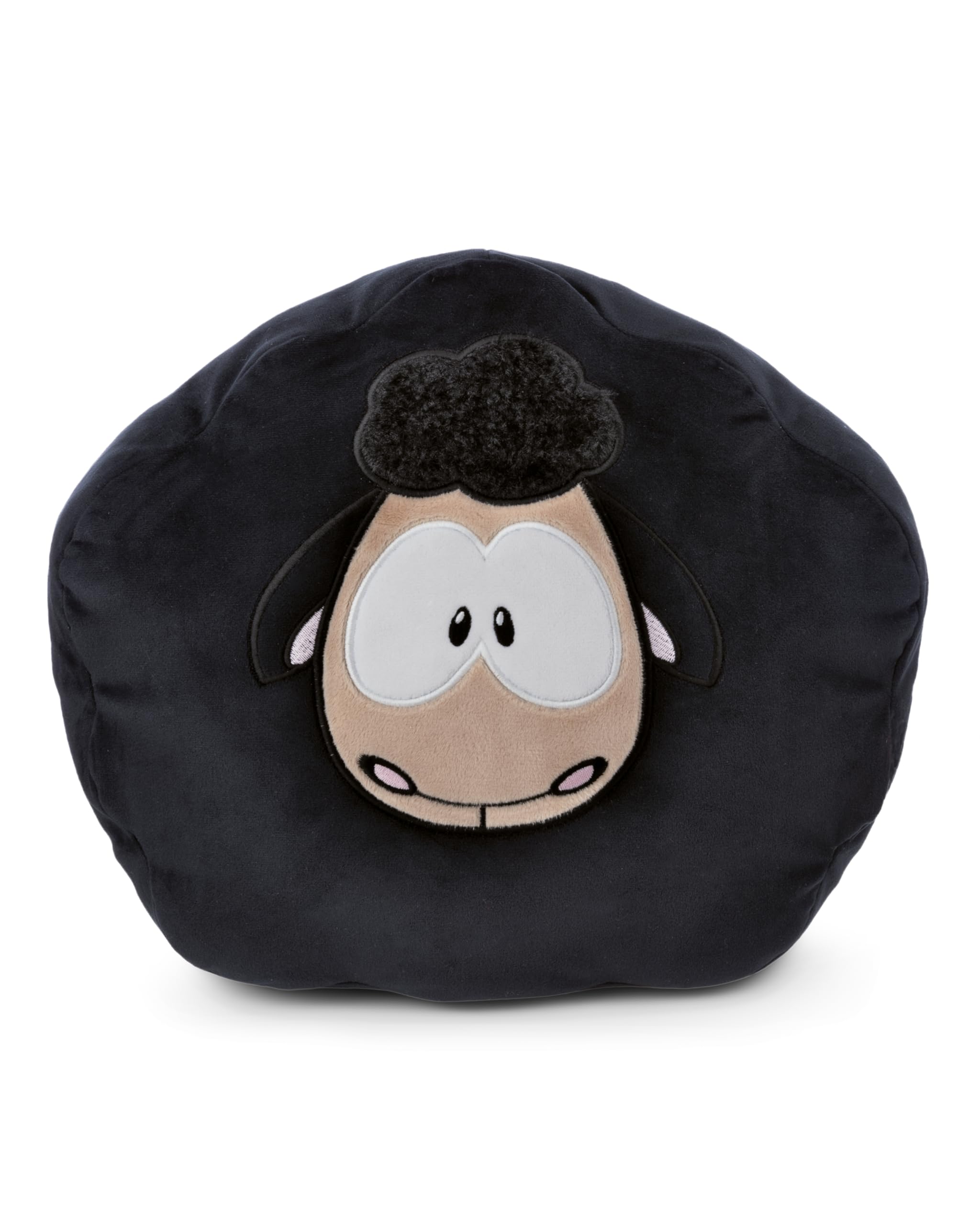NICI cuscino di peluche Pecora 35x33cm nero - Soffice cuscino morbido per bambini, bambine, neonati e amanti dei peluche - Ideale a casa, all'asilo o in viaggio - 49921