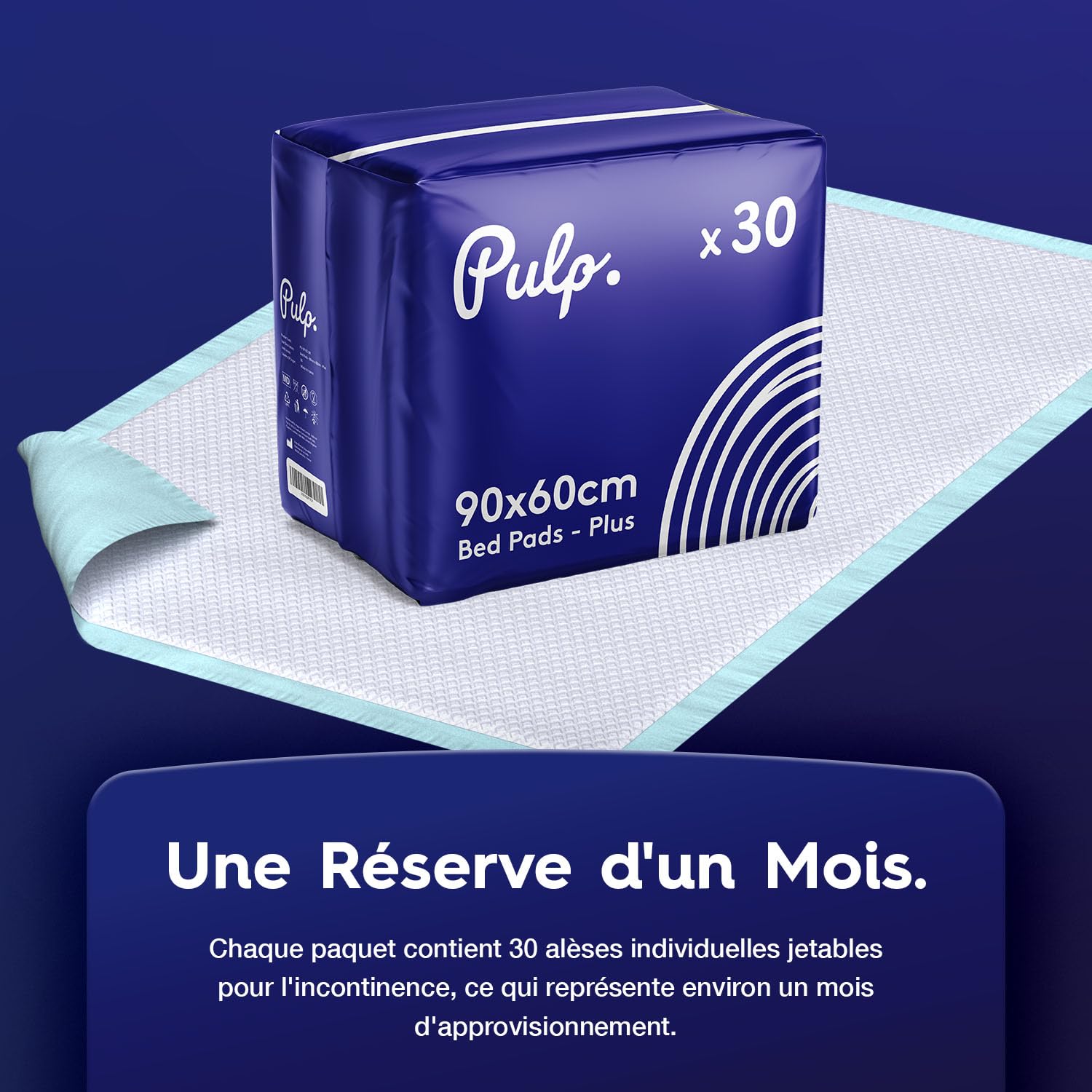 30 x Pulp alèses de Protection jetable pour Incontinence 90cm x 60cm | Tapis de Protection imperméables absorbants pour Matelas, canapé et Chaise pour Enfants, Adultes et Personnes âgées