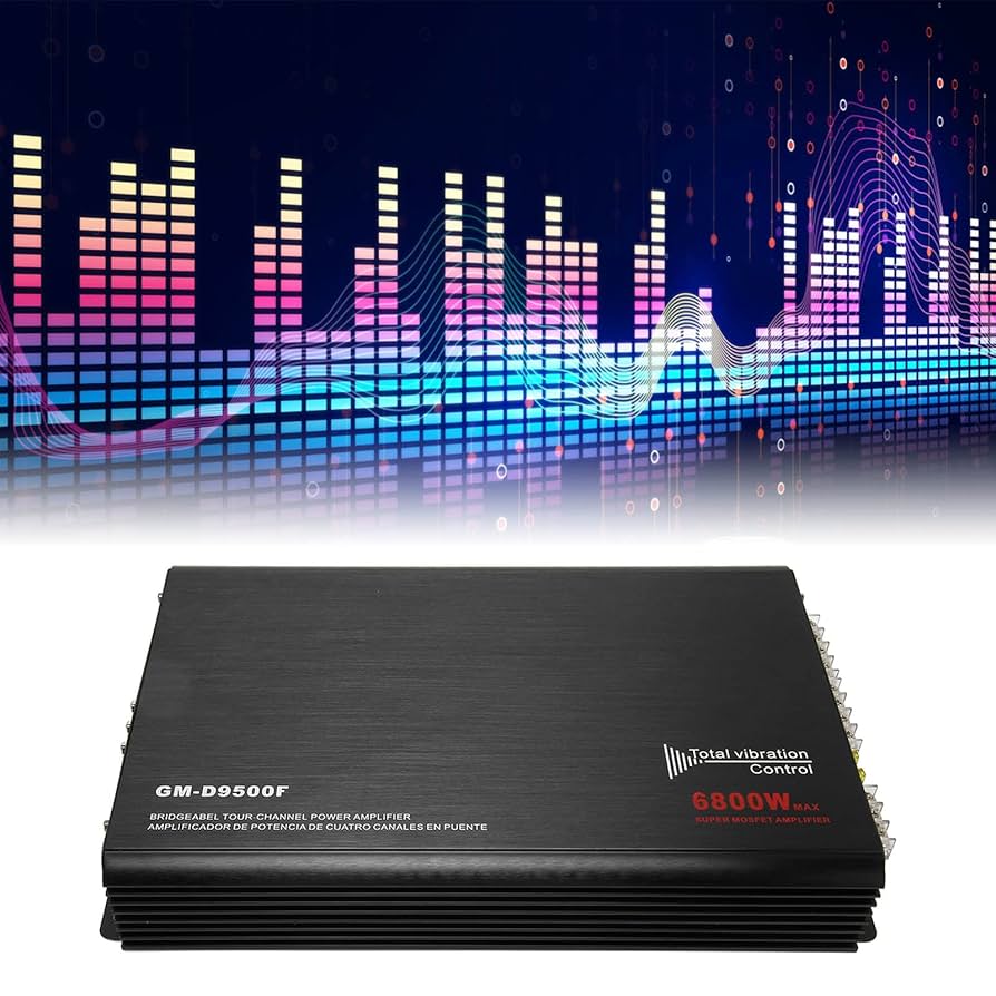 New 12V 7800W 4 Channel Aluminium Alloy Car Audio Power Amplifier Class