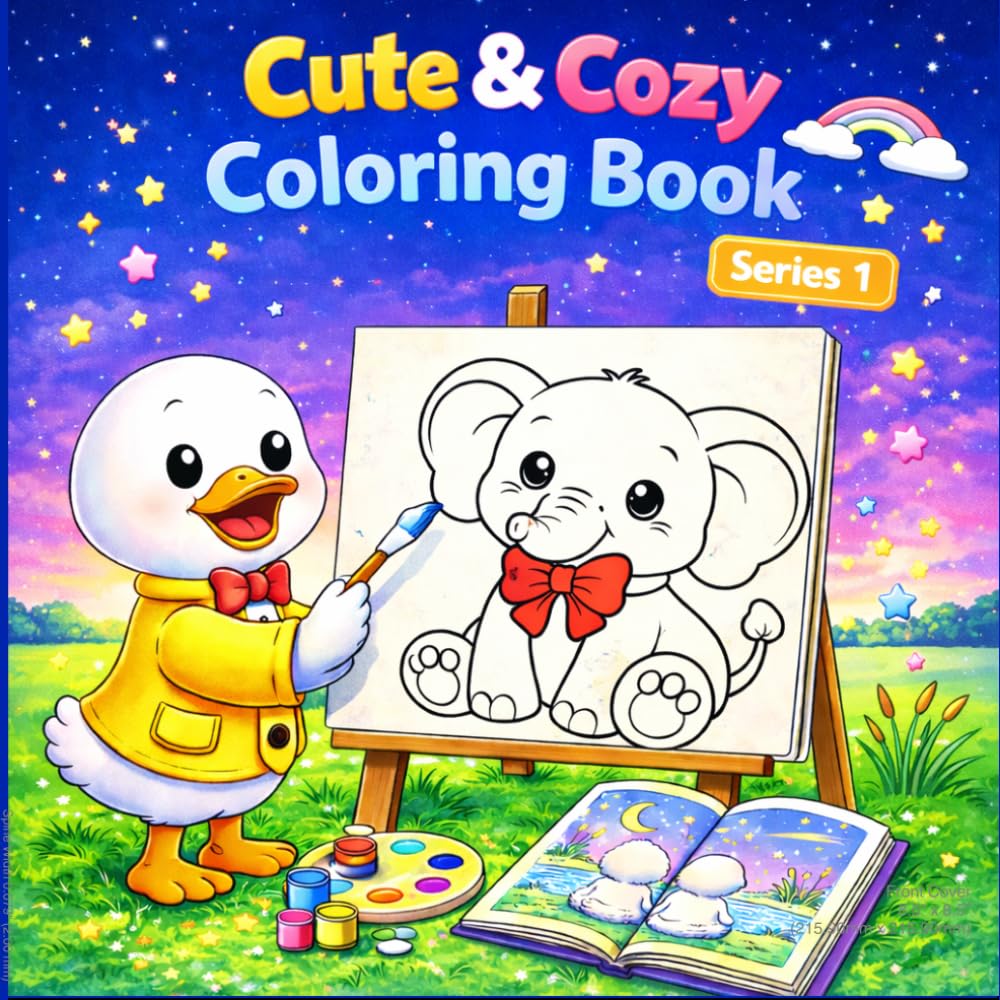 The Duck & Chick Tales : Cute & Cozy Coloring Book: Featuring Cute Duck & Chick Characters with Bold, Easy and Simple Designs for Fun and Relaxation