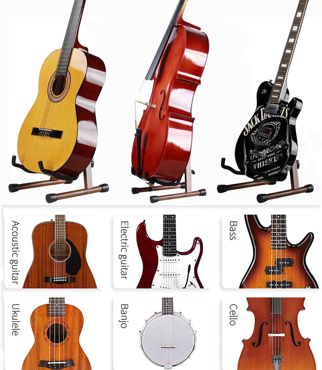 Parke gitar standı katlanır gitar zemin raf ev stüdyo sahne için