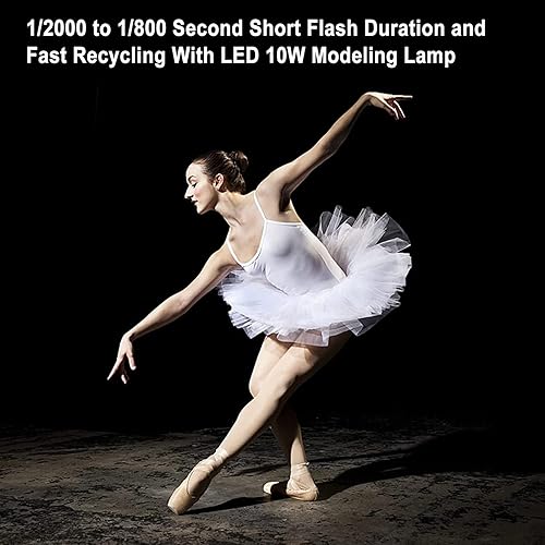 Miniatura 3 de Godox MS200-V MS200V 200W - Luz estroboscópica compacta de estudio, GN53 0.1-1.8S Tiempo de reciclaje, sistema 2.4G X, montaje Bowens con lámpara de