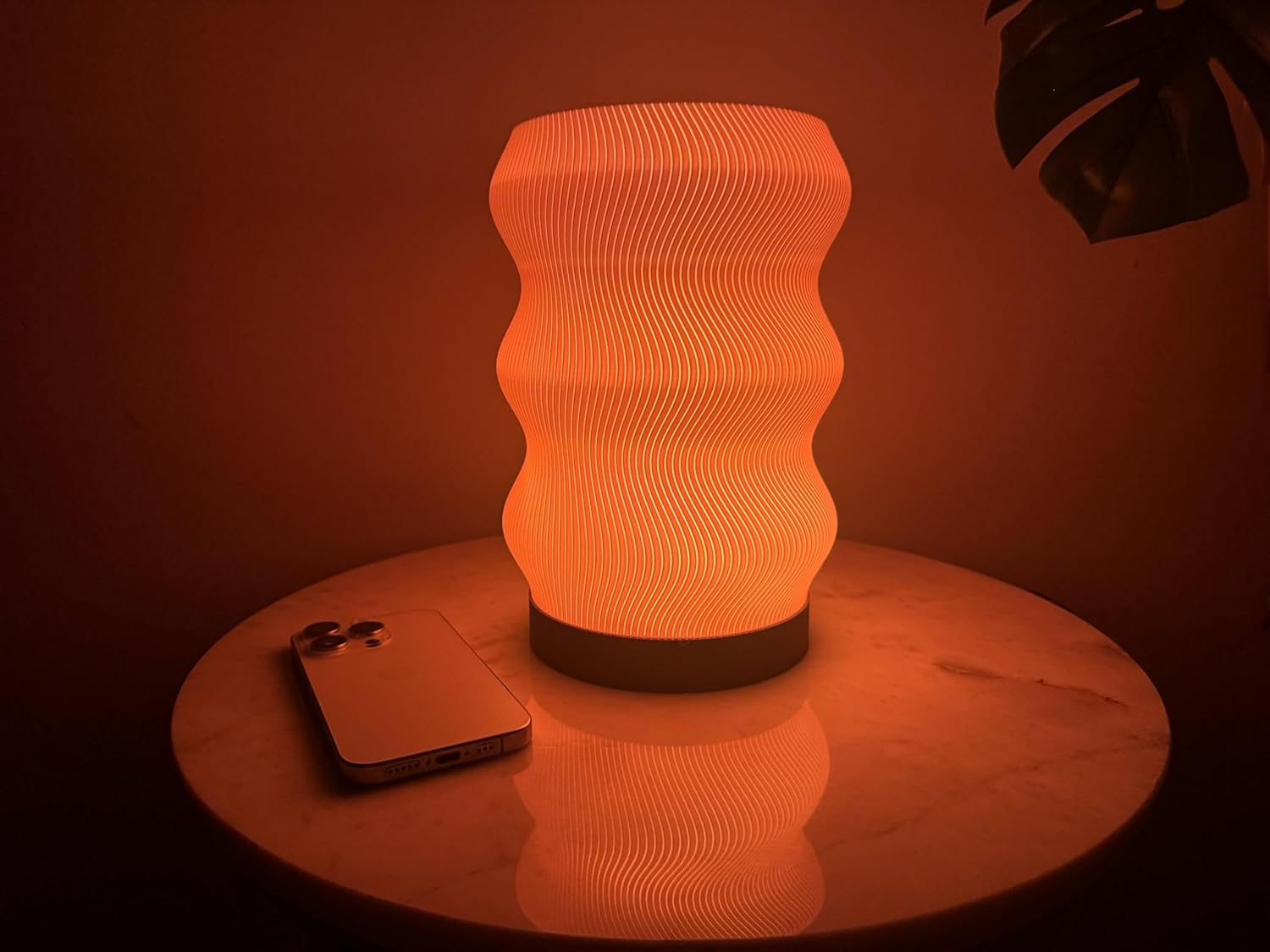 Wave Table Lamp - Modern Bedside Light for Bedroom, Desk, Nightstand, or Office - Mood Lighting Lamp - Eco-Friendly Gift Idea - Unique Home Decor - LED Night Light