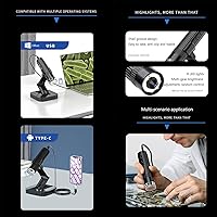 Vista 4 de Microscopio digital, cámara plegable de microscopios de bolsillo de mano, microscopio USB de aumento 50X a 1000X para iOS