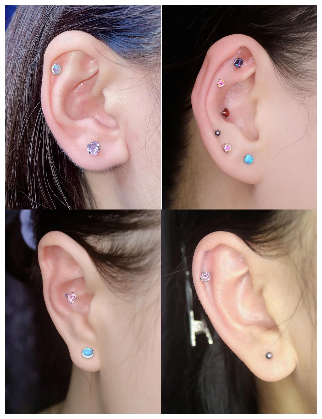 20G 18G 16G bezgwintowy warga labret meduza Monroe kolczyk do nosa biżuteria stal chirurgiczna wąż ukąszenia wargi pierścienie płaskie plecy Push in Cartilage tragus Helix Conch kolczyk sztyfty