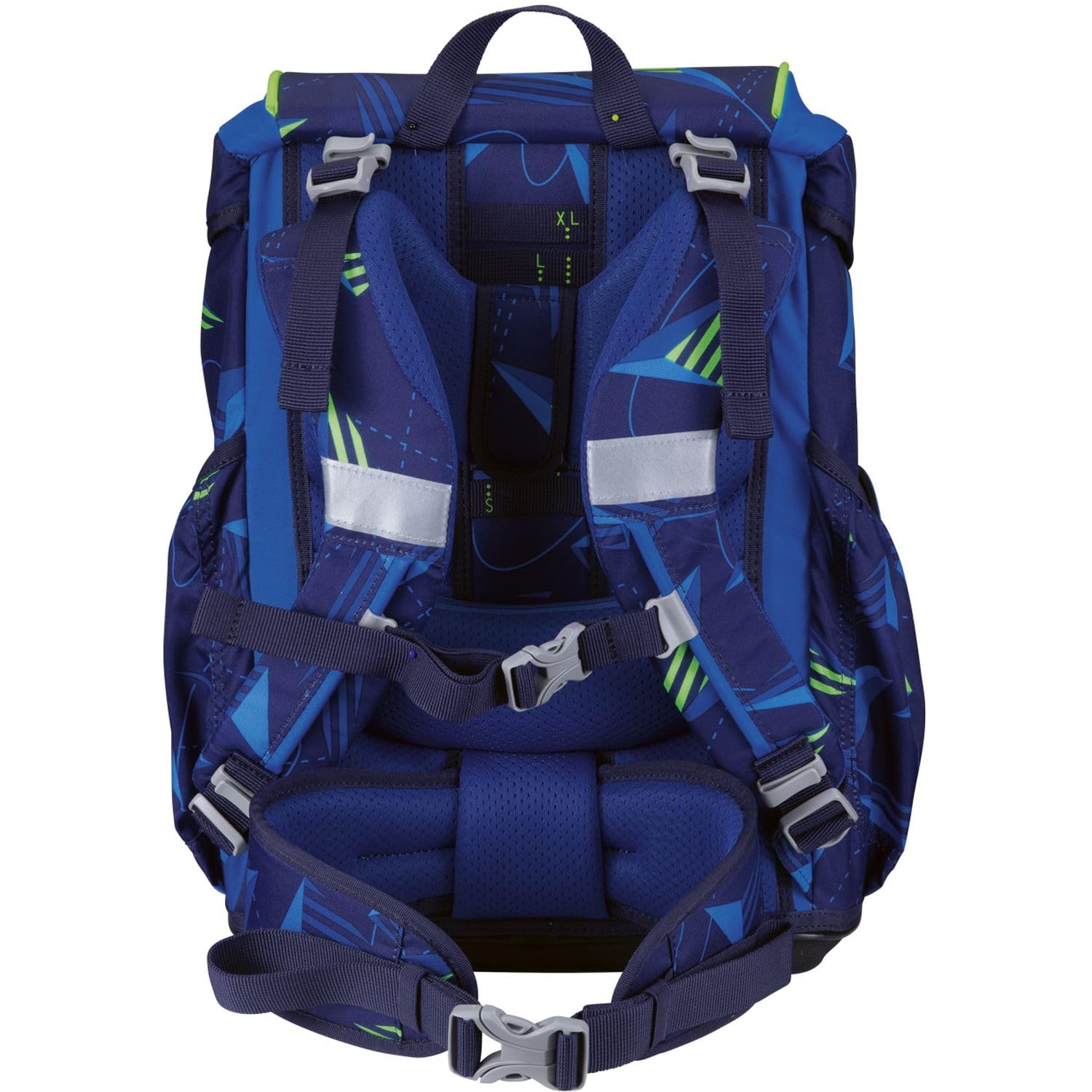 DerDieDas Schulranzen ErgoFlex Light LED Set 6-teilig Moon Mission blau