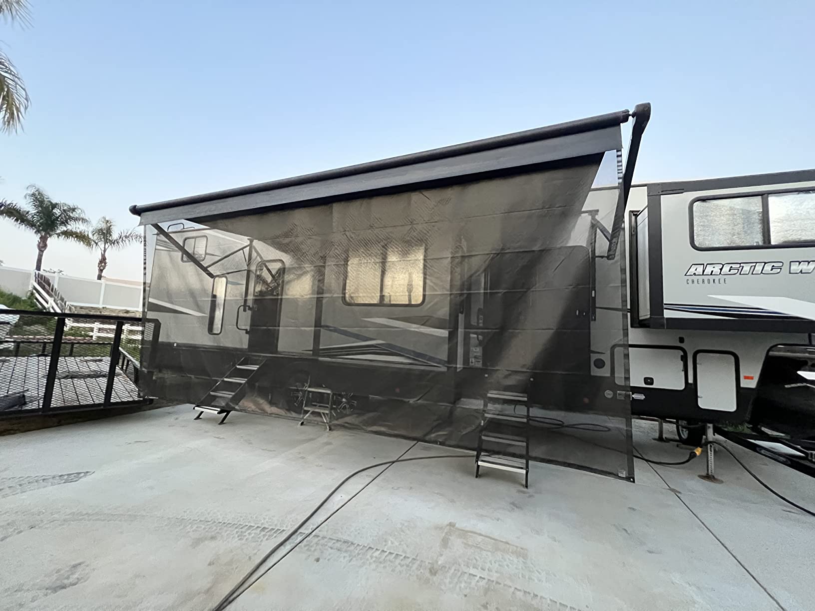 26/mo Finance Tentproinc RV Awning Sun Shade Screen 8' X 15' 3