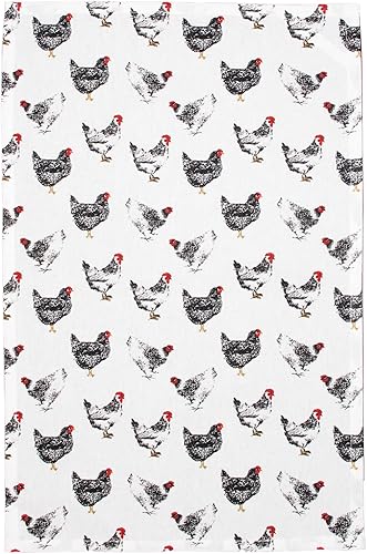 Miniatura 6 de Farm Rooster - Juego de toallas de cocina con manoplas de horno y soporte para ollas, toallas de cocina para secar platos, hornear, 100% algodón