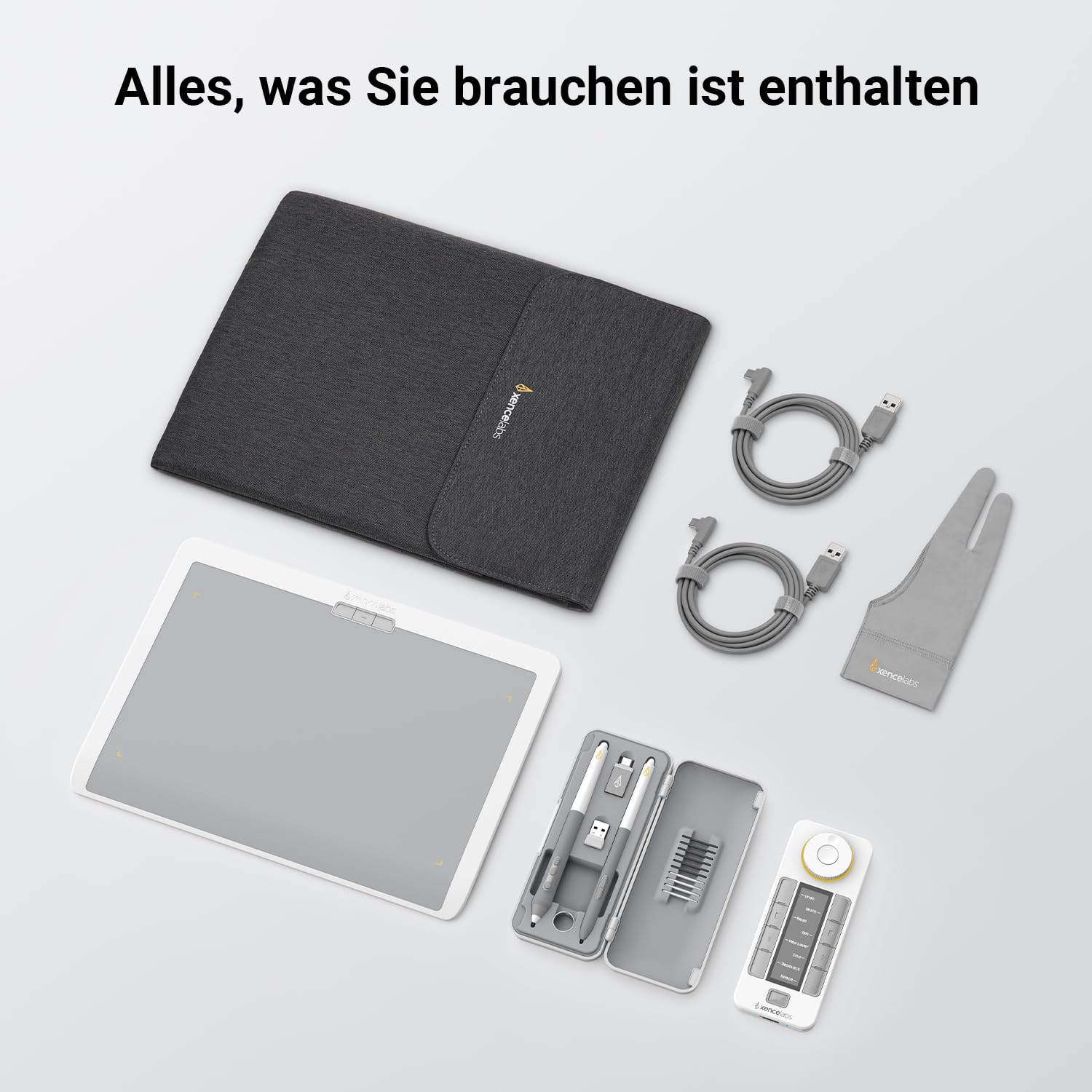 Xencelabs Pen Tablet Medium Bundle SE v2 Professionelles Grafiktablett 12 Zoll für Profi Kreative Zeichentablett mit 2 Batteriefreien Stiften und Quick Keys