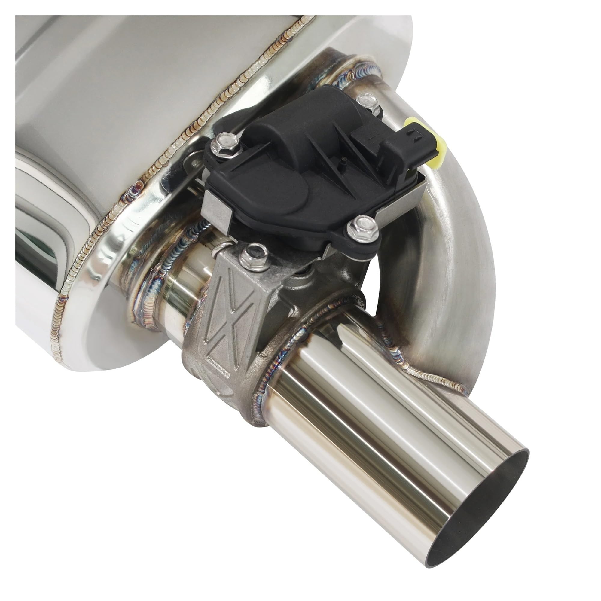 Tubo Scarico Silenziatore Di Scarico Elettronico Con Valvola Solo Silenziatore Di Scarico Catback Per Auto Con Ingresso Singolo Punta Silenziatore(60mm)