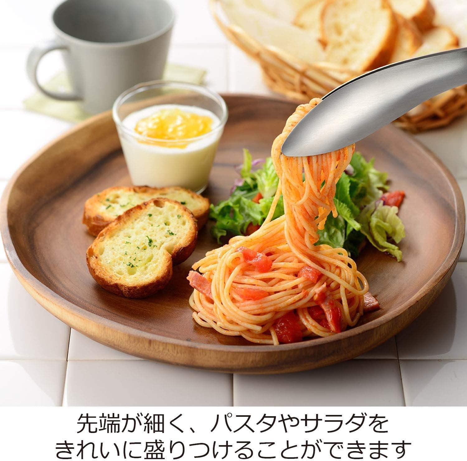 Oaks Leye TN1375 Tongs in Gift Box, Silver, Made in Japan