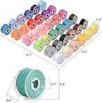 72 pcs Sewing Thread Kit, 36 Colors 400yd Polyester Thread with Matched 36 Colors Bobbins, Thread for Sewing for Hand & Sewing Machine, Emergency and Travel, DIY and Home.