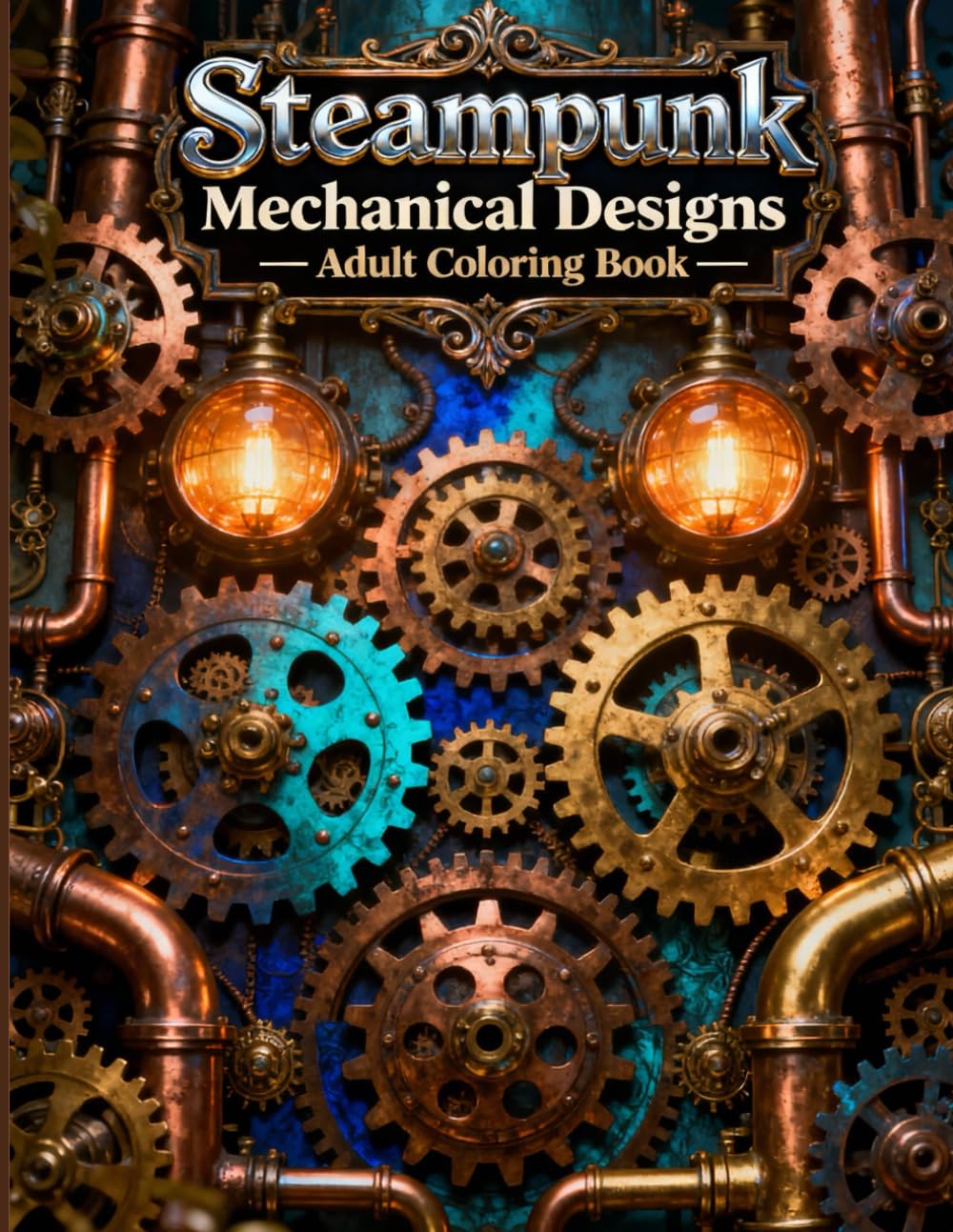 Steampunk Mechanical Designs — Adult Coloring Book: Intricate Mechanical Patterns & Vintage Gear Art for Adult Relaxation and Stress Relief