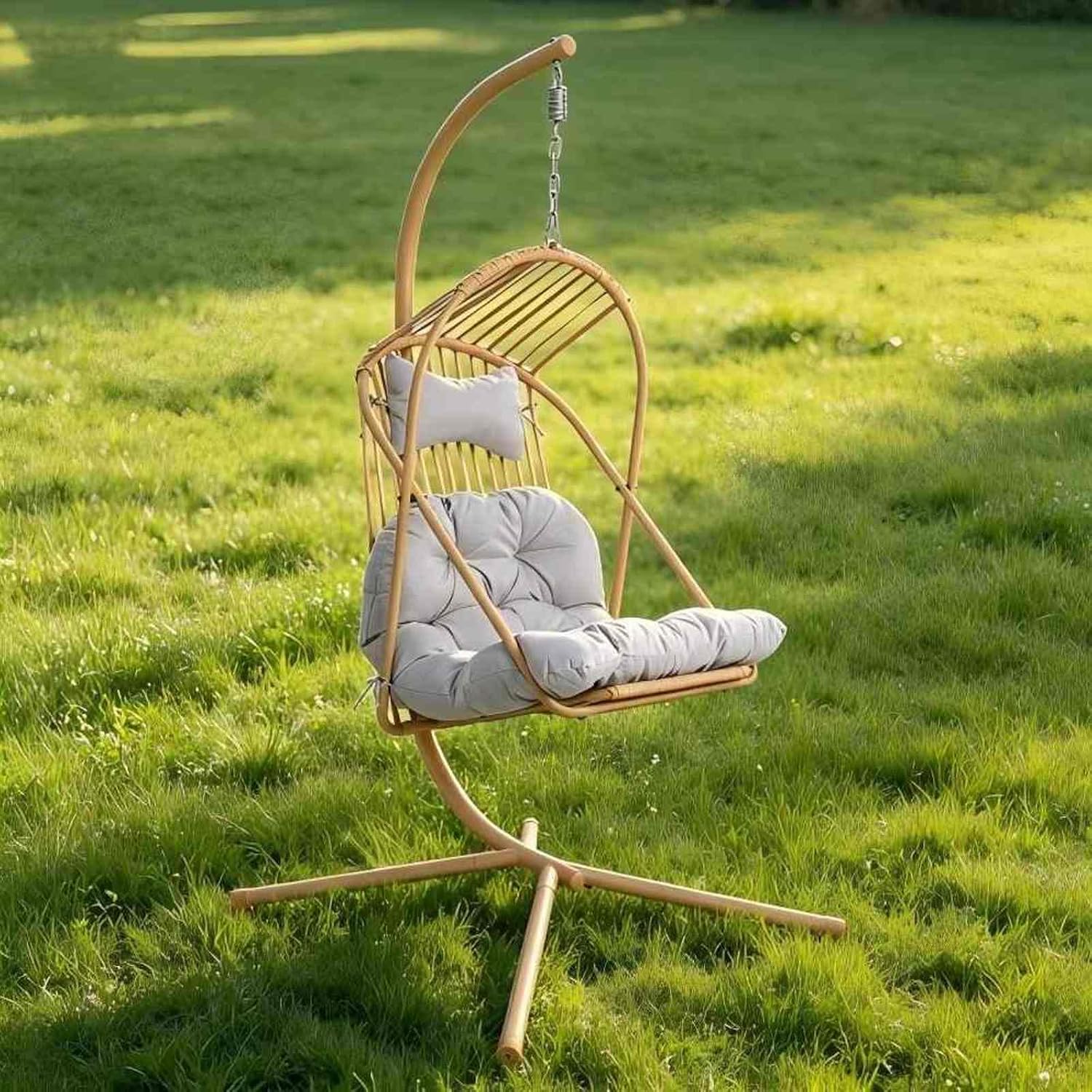 Chair for Bedroom, Lounge Furniture Balcony Chairs Breathable and Washable Cushion Cover Indoor Lounge, Porch, Lawn
