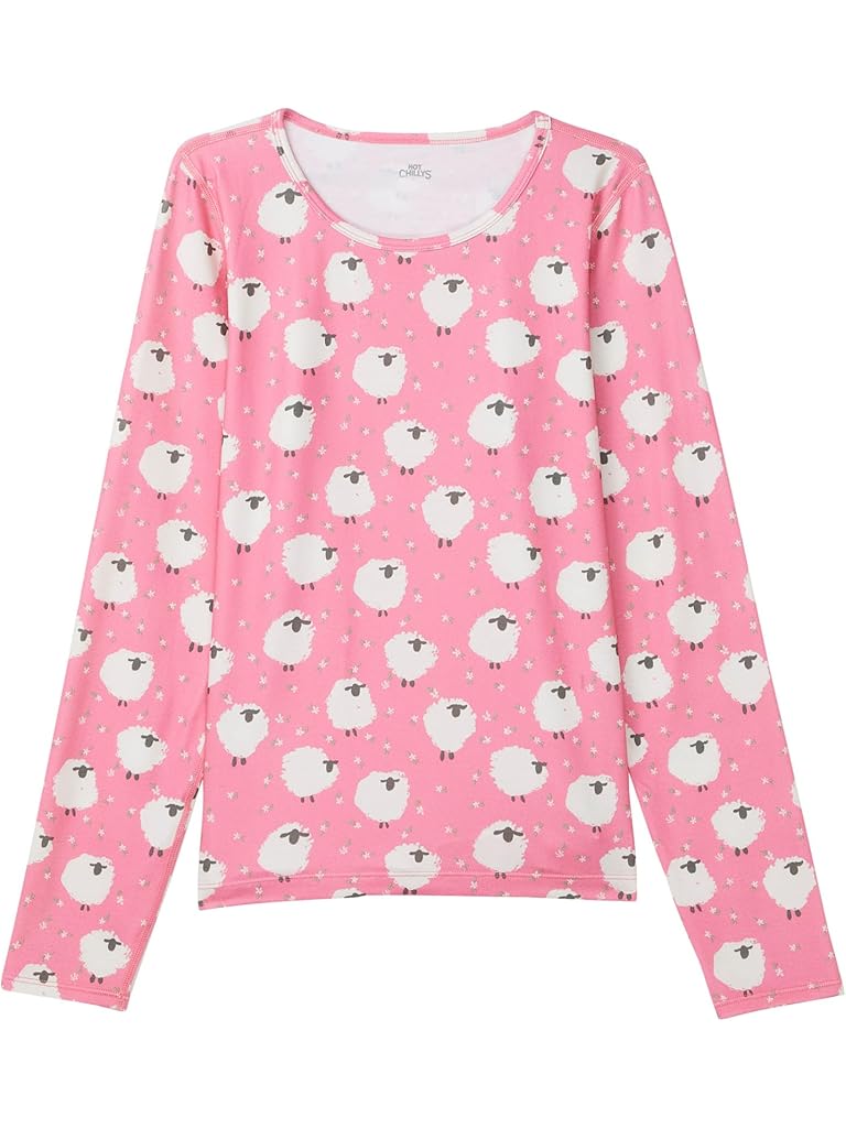 Khaki Hot Chillys Originals Print Crew Neck (Little Kids/Big Kids)