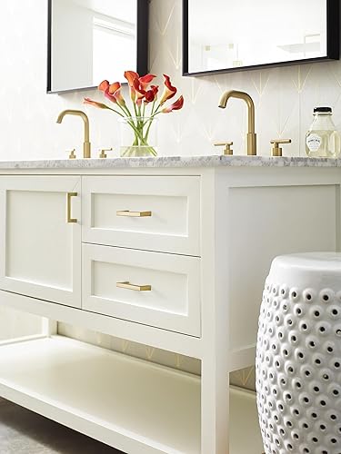 Miniatura 2 de Amerock  Mango de gabinete  Bronce champán  3 pulgadas (2.992 in) de centro a centro  Monumento  Paquete de 2  Jaladera de cajón  Asa de cajón