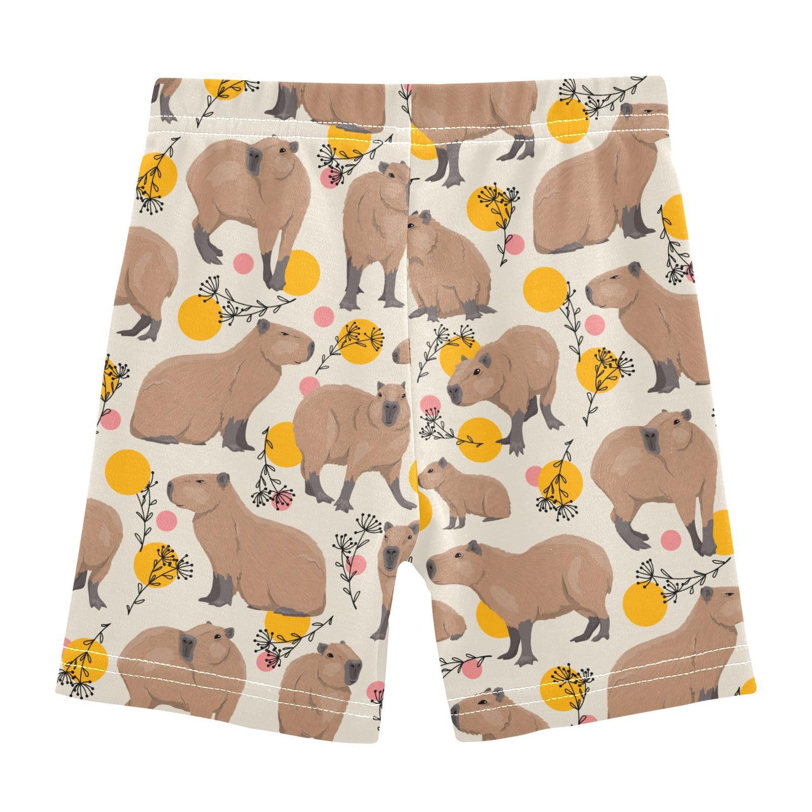 JHKKU Girls Capybara Shorts Cotton Cartwheel Bike Kids Biker Under Dress Dance Short Girl Clothes 4T