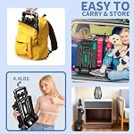 Folding Hand Truck-200 Lbs Trolley Utility Cart, Portable 4-Wheels Lightweight Utility Cart,90KG Heavy Duty Luggage Cart for Moving Airport Travel Shopping and Office Use