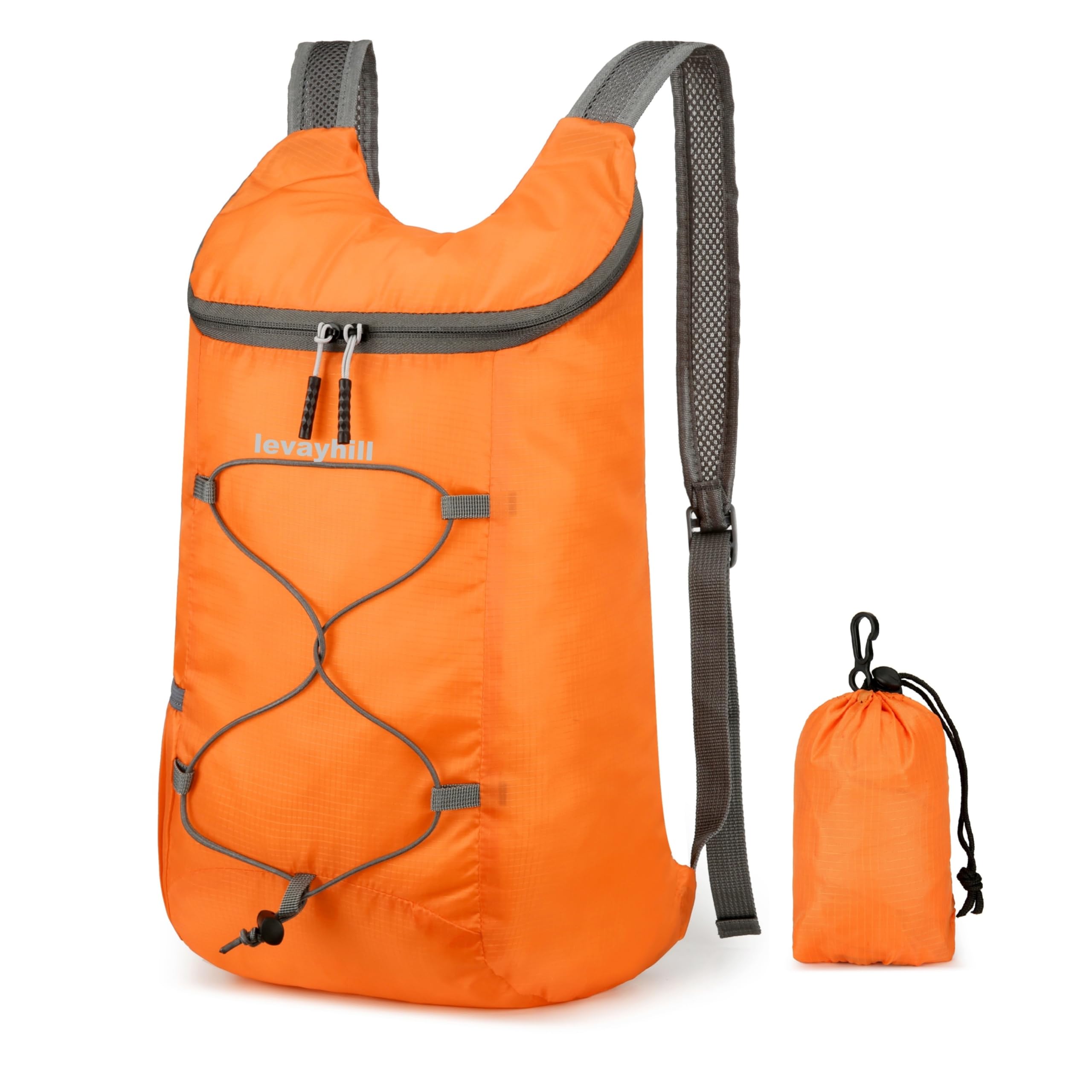 levayhill 16L Lightweight Foldable Hiking-Backpack Small Packable-Daypack For Travel,Ultralight Water-Resistant Gym Bag Men Women Easy Carry-on (