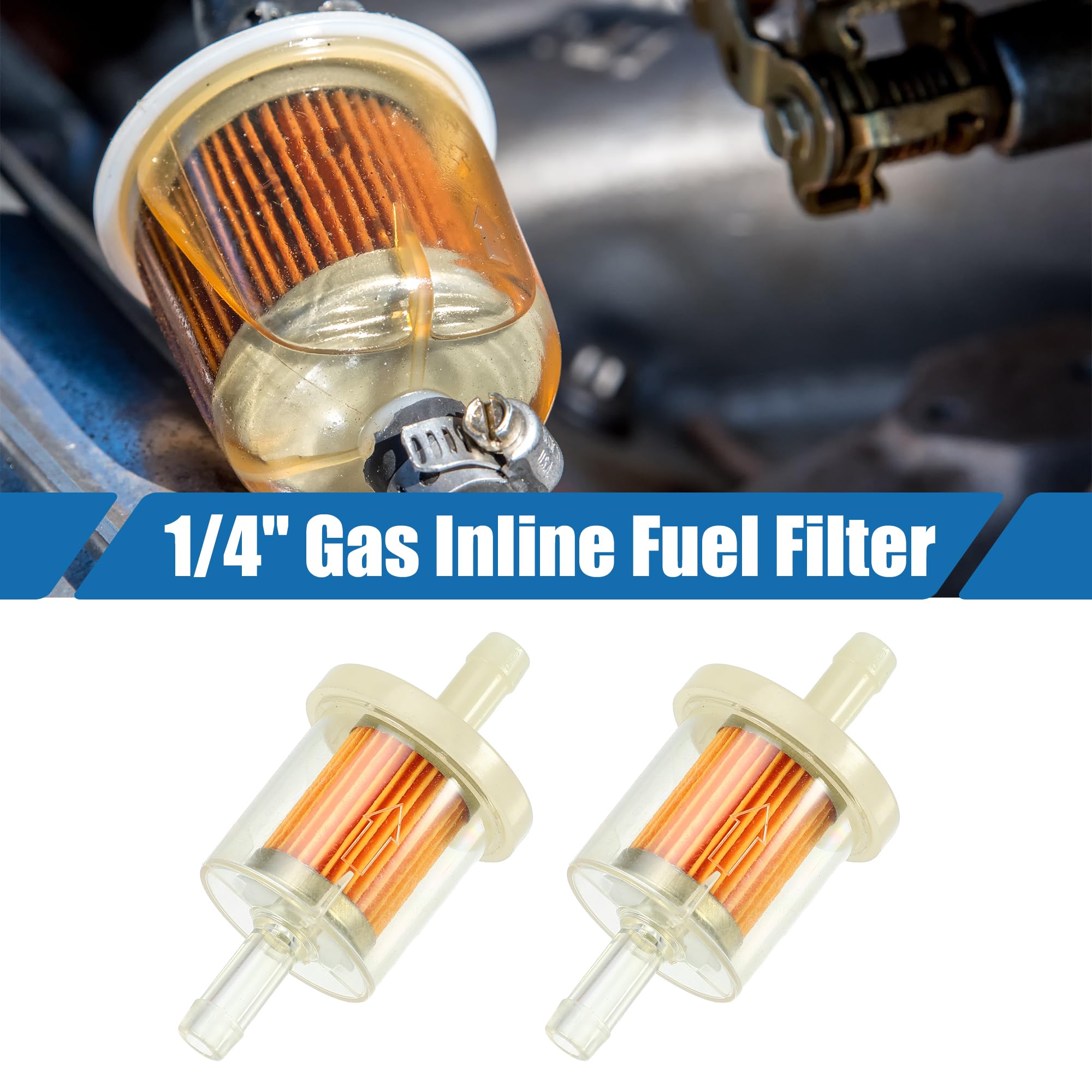 Set di 6 filtri carburante universali da 6 mm/8 mm, filtri benzina per