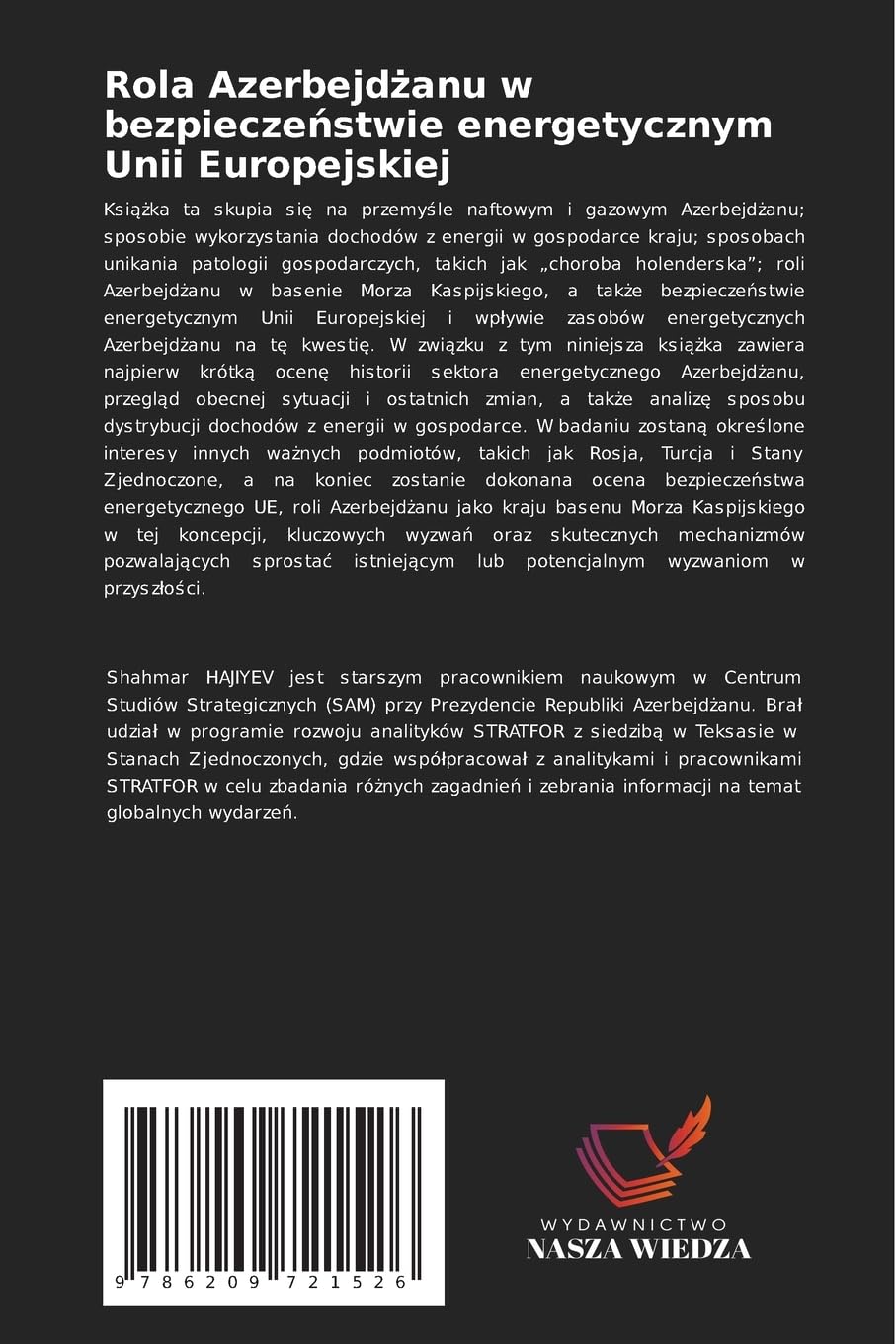 Rola Azerbejd¿anu w bezpiecze¿stwie energetycznym Unii Europejskiej