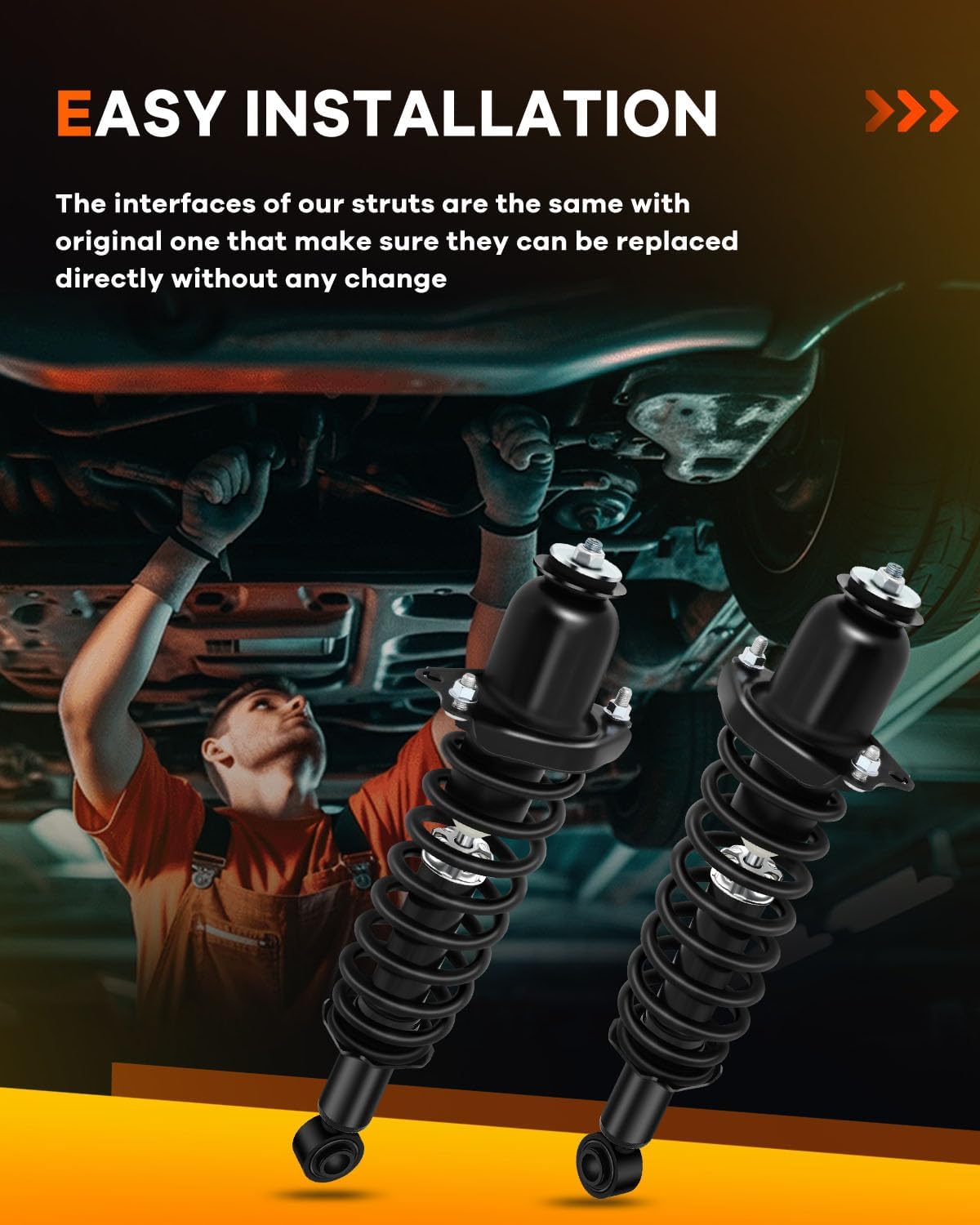 Spring Strut Assembly,OCPTY Complete Struts Shocks Fits 2003-2008 for Pontiac Vibe, 2003-2008 for Toyota Corolla, 2003-2008 for Toyota Matrix 171373L 171373R Replace Strut