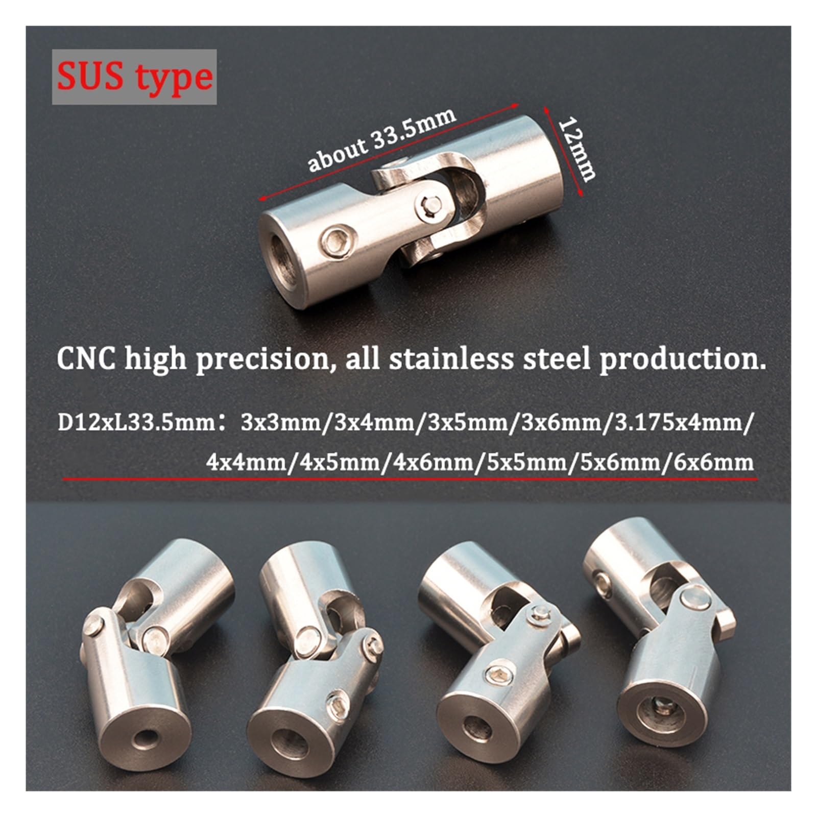 Amazon.com: Junta cardán de metal para coche de barco a control remoto de  0.079 in/0.091 in/0.118 in/0.125 in/0.157 in/0.197 in/0.236 in/0.315  in/0.394 in eje eje motor conector junta universal (color : 0.157