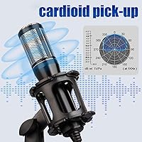 Vista 2 de Micrófono de grabación de estudio de sonido E300, micrófono de transmisión de condensador, canto de karaoke para grabación, soporte de escritorio