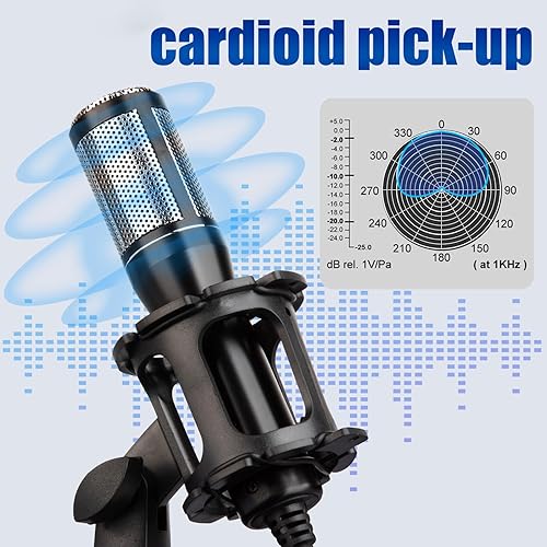 Miniatura 2 de Micrófono de grabación de estudio de sonido E300, micrófono de transmisión de condensador, canto de karaoke para grabación, soporte de escritorio en