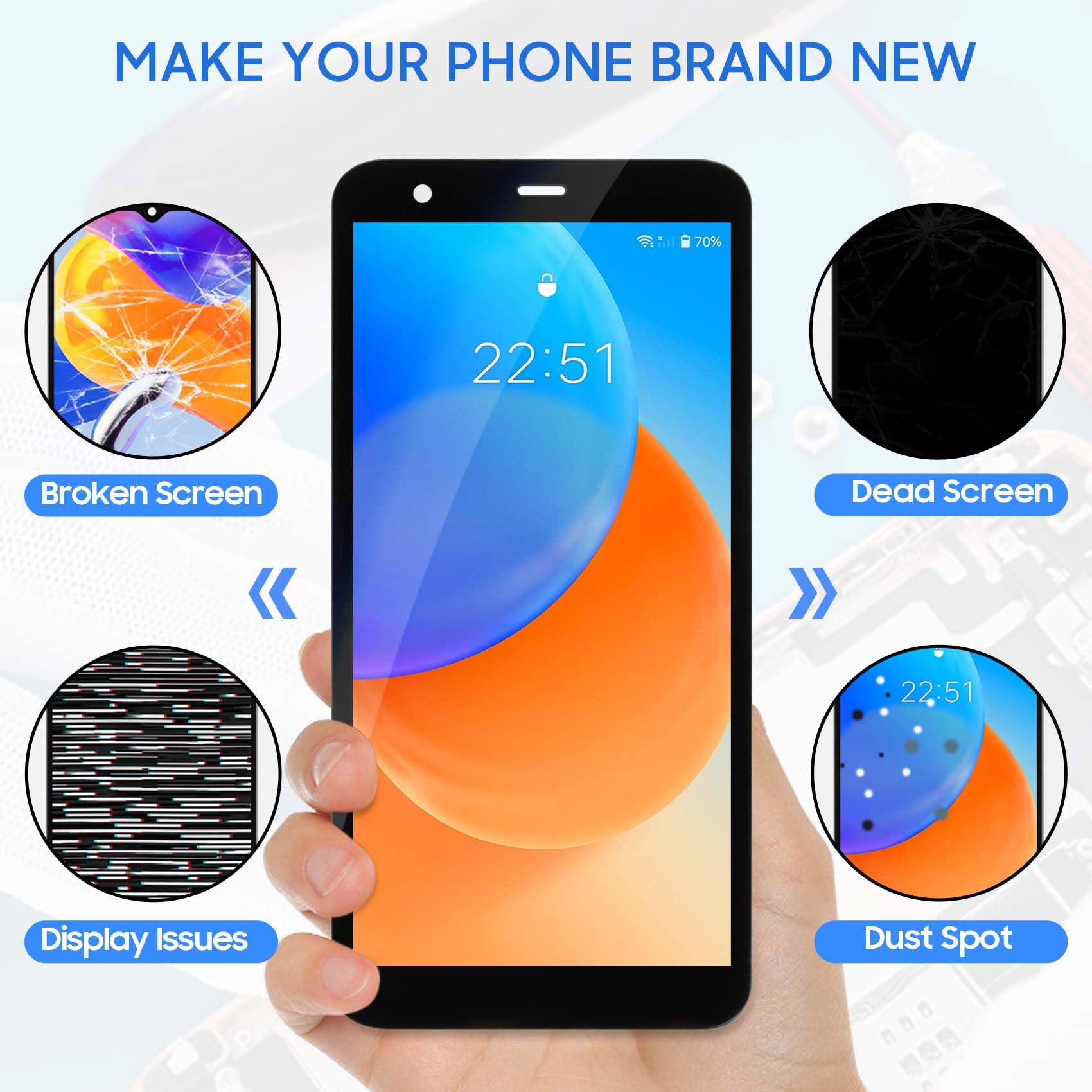 LCD Display Per Blackview BV6300 PRO | Schermo Sostituzione 5,7 Pollici | Con Strumenti E Vetro Temperato - Foto 4