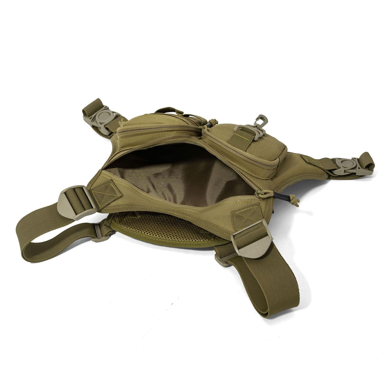 Borsa da petto leggera, custodia ergonomica, confezione da 12x8 pollici con cinghie regolabili, attrezzatura sportiva moderna dal design elegante, porta gilet in nylon, accessorio da esterno per cicli