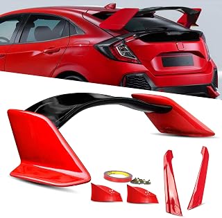 YUANZHENGホンダ シビック ハッチバック リアウィング リアスポイラー FK7 FK8 タイプR適用 リア アンダー スポイラー 2017 2018 2019 2020年 レッド