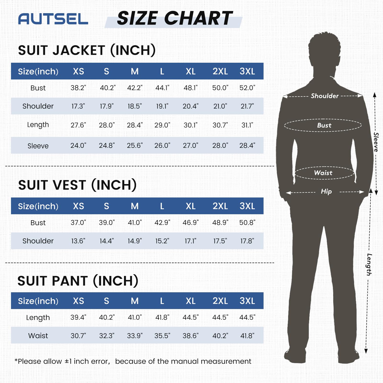 Abiti da Uomo Slim Fit 3 Pezzi Completo Business Formale Vestito per Uomo da Sposo Matrimonio Giacca da Abito e Pantaloni