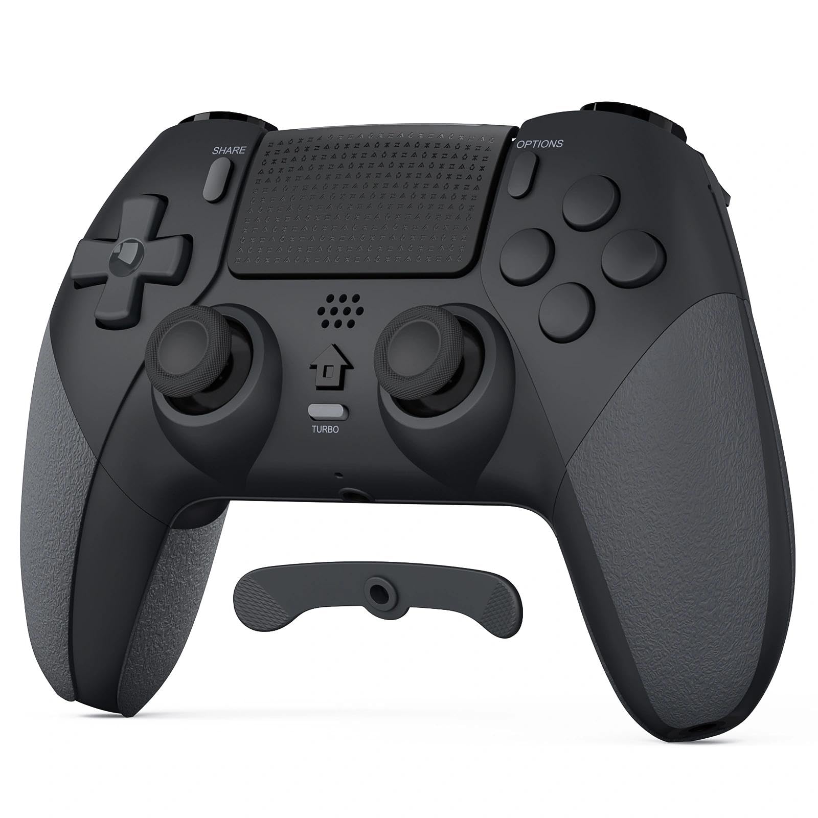 LATEC Controller für PS4, Wireless Controller für PS-4/PS-4 Pro/PS-4 Slim, Bluetooth Remote Gamepad Joystick mit 2 Programmierbaren Tasten, Doppelter Vibration, Turbo, 6-Achsen, Audio-Buchse, Touchpad