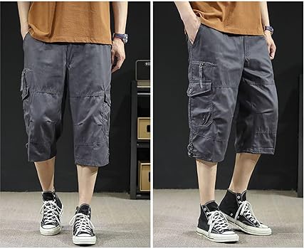 DUOLUVA Cargo Shorts Herren - Bequeme Arbeitshose Mit Elastischem Bund Für Sommer