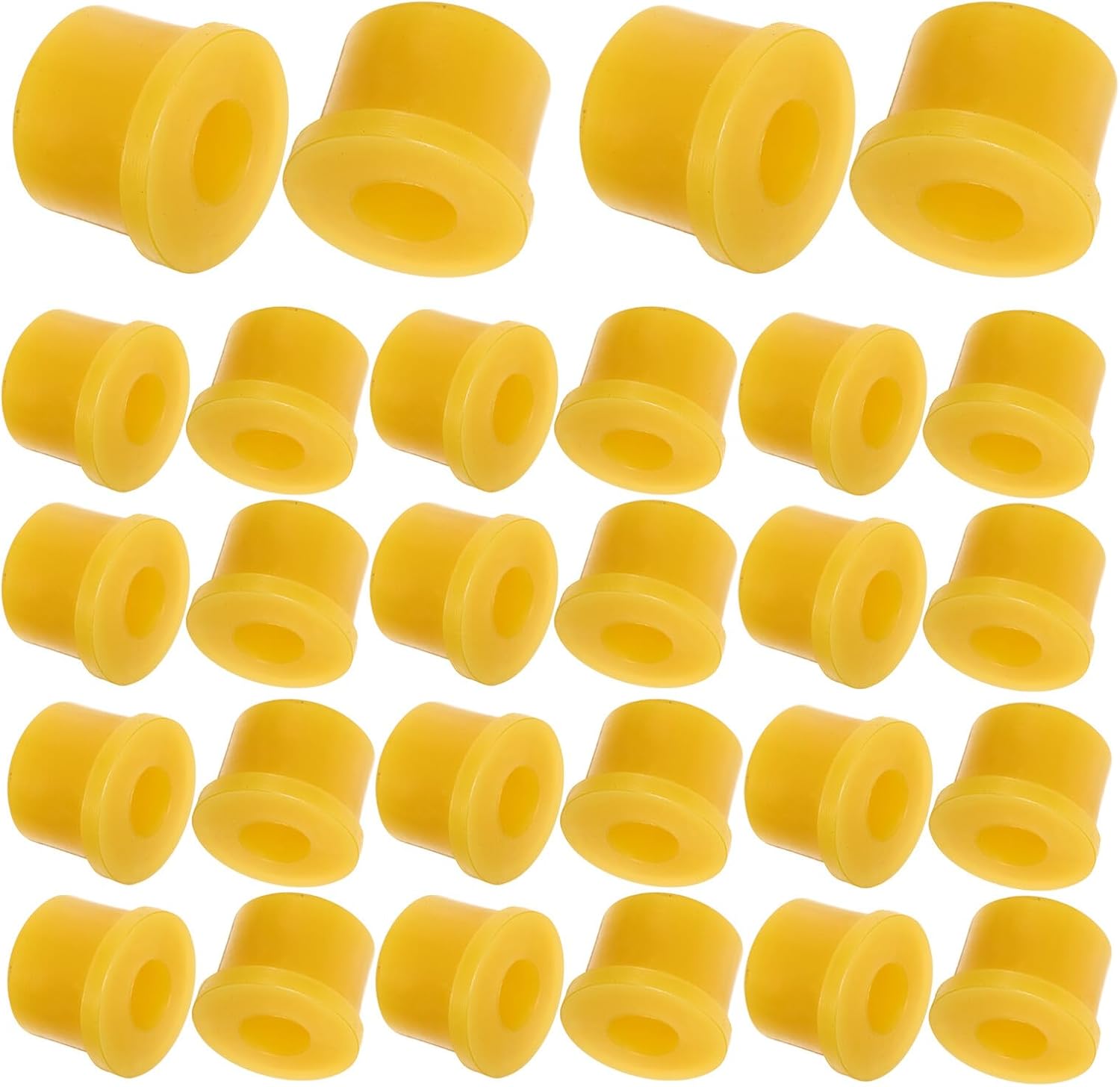 UPKOCH 30pcs Motorbike Trailer Axle Bushings Double Eye Spring Shackle Rubber Leaf Spring Bushing Kit Replacement for Electric Tricycle Suspension