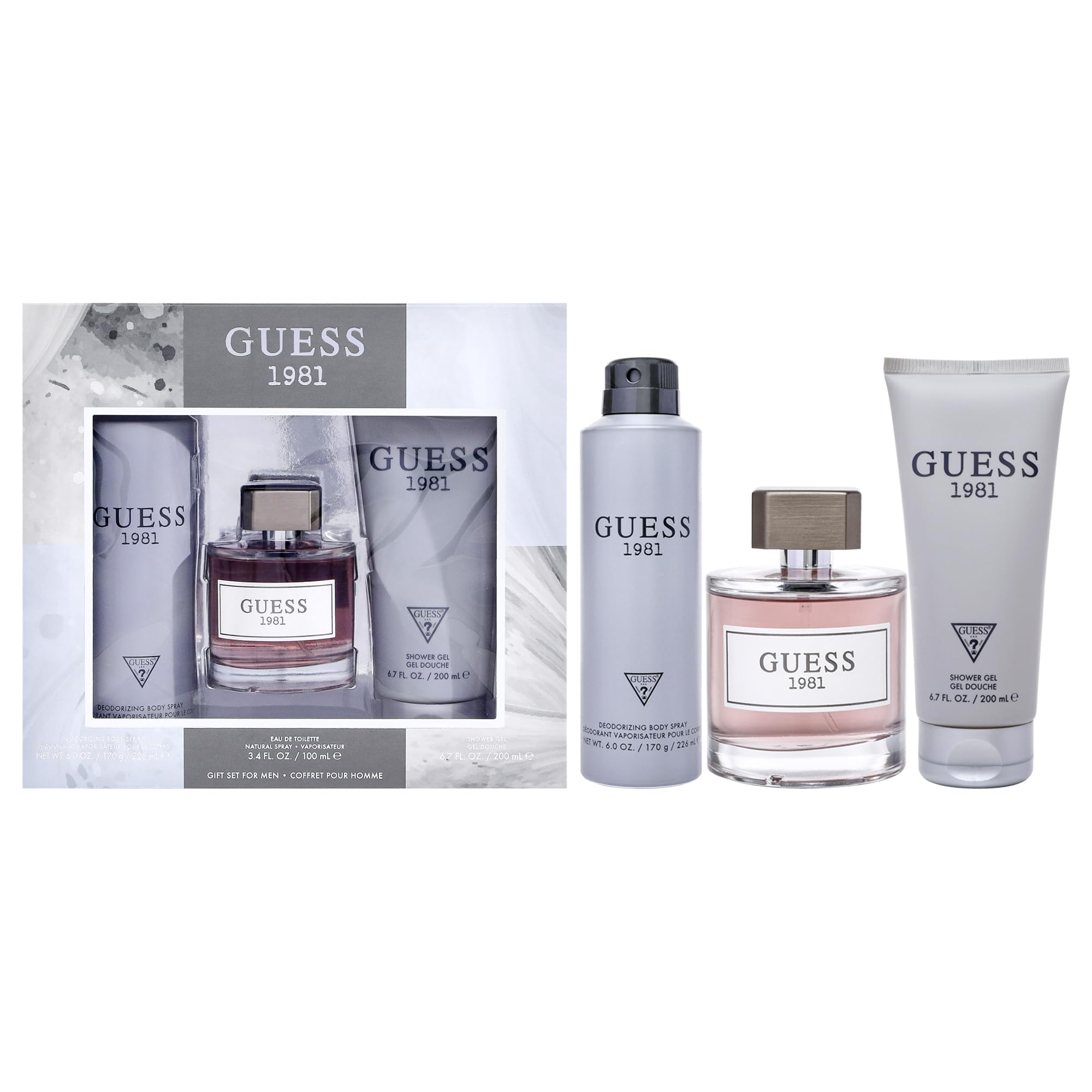 Guess 1981 Men Gift Set (Eau de Toilette 100ml + Shower Gel 200ml + Body Spray 170g)-picture-21