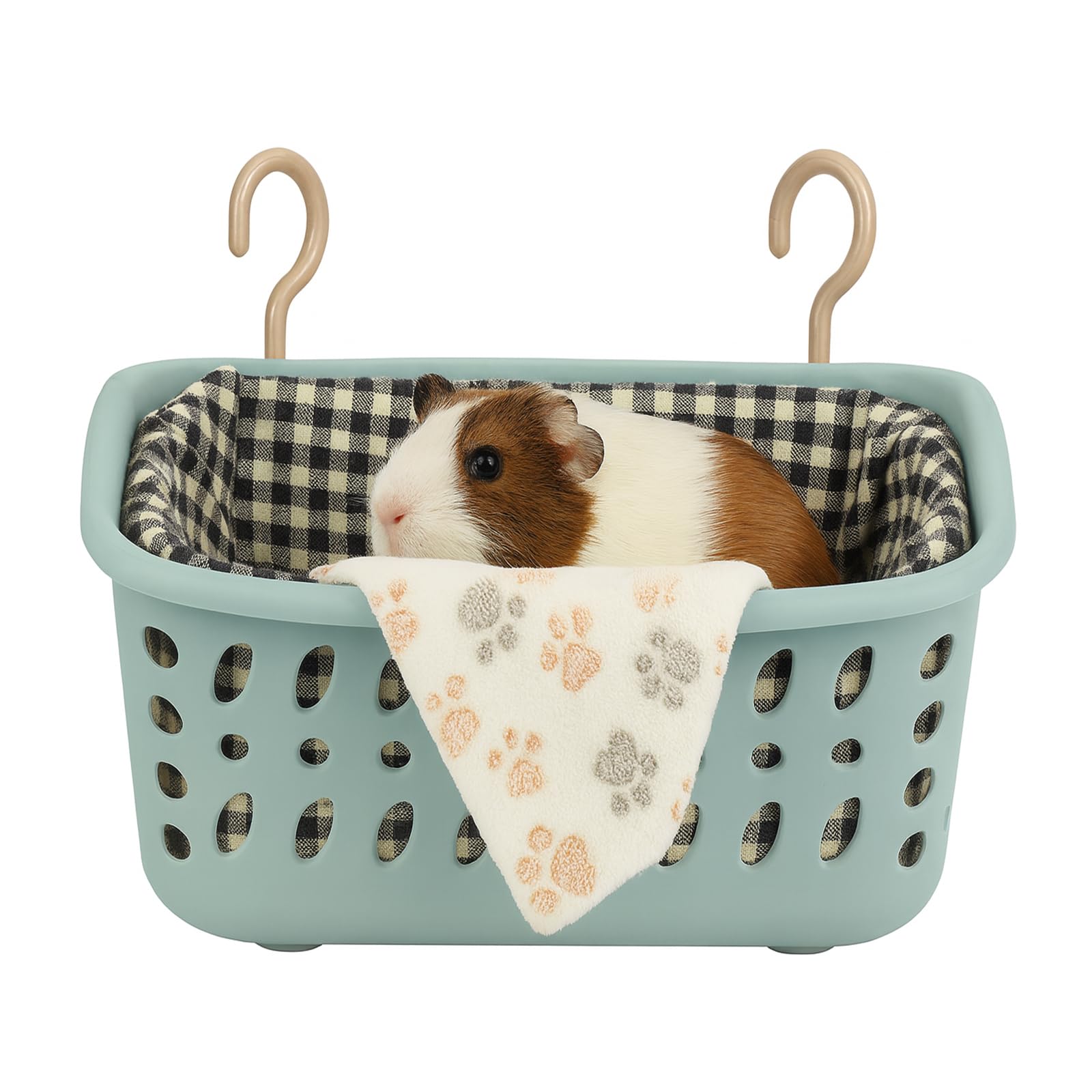 JWShang Rat Hammock for Cage, Chew Proof Hanging Basket Bed with Sturdy Hooks, Pet Cage Accessories, Safe Cozy Small Animal Rodent Hammock for Sugar Glider Mice Snuggling Sleeping